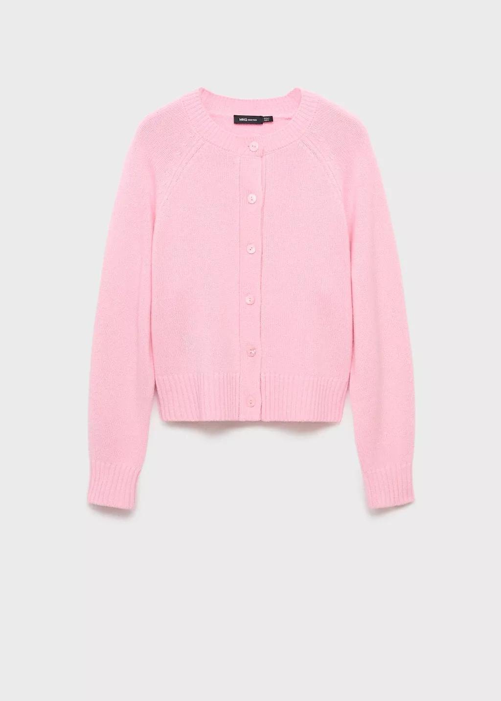 Pink Chunky Knit Cardigan, , large image number 4
