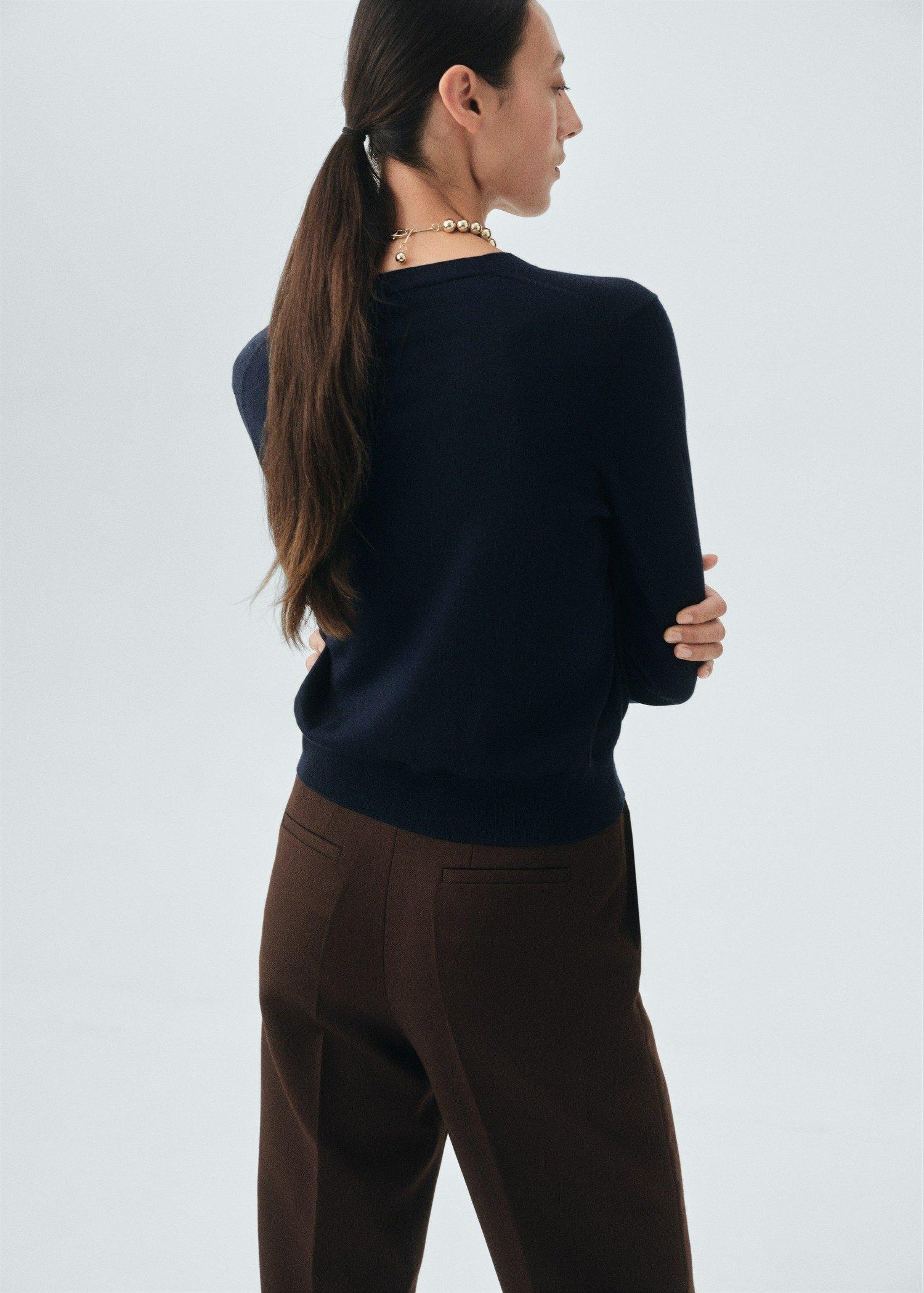 Navy V-Neck Cardigan, , large image number 2