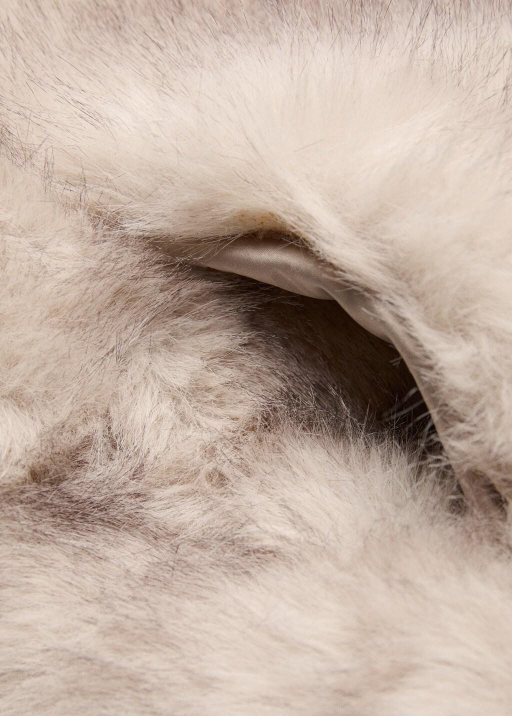 Beige Fur-Effect Scarf, , medium