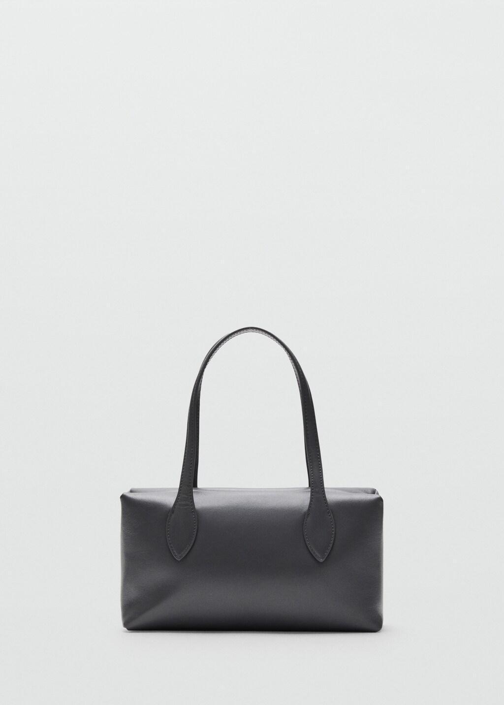 Grey Quilted Leather Shoulder Bag, Grey, large image number 4