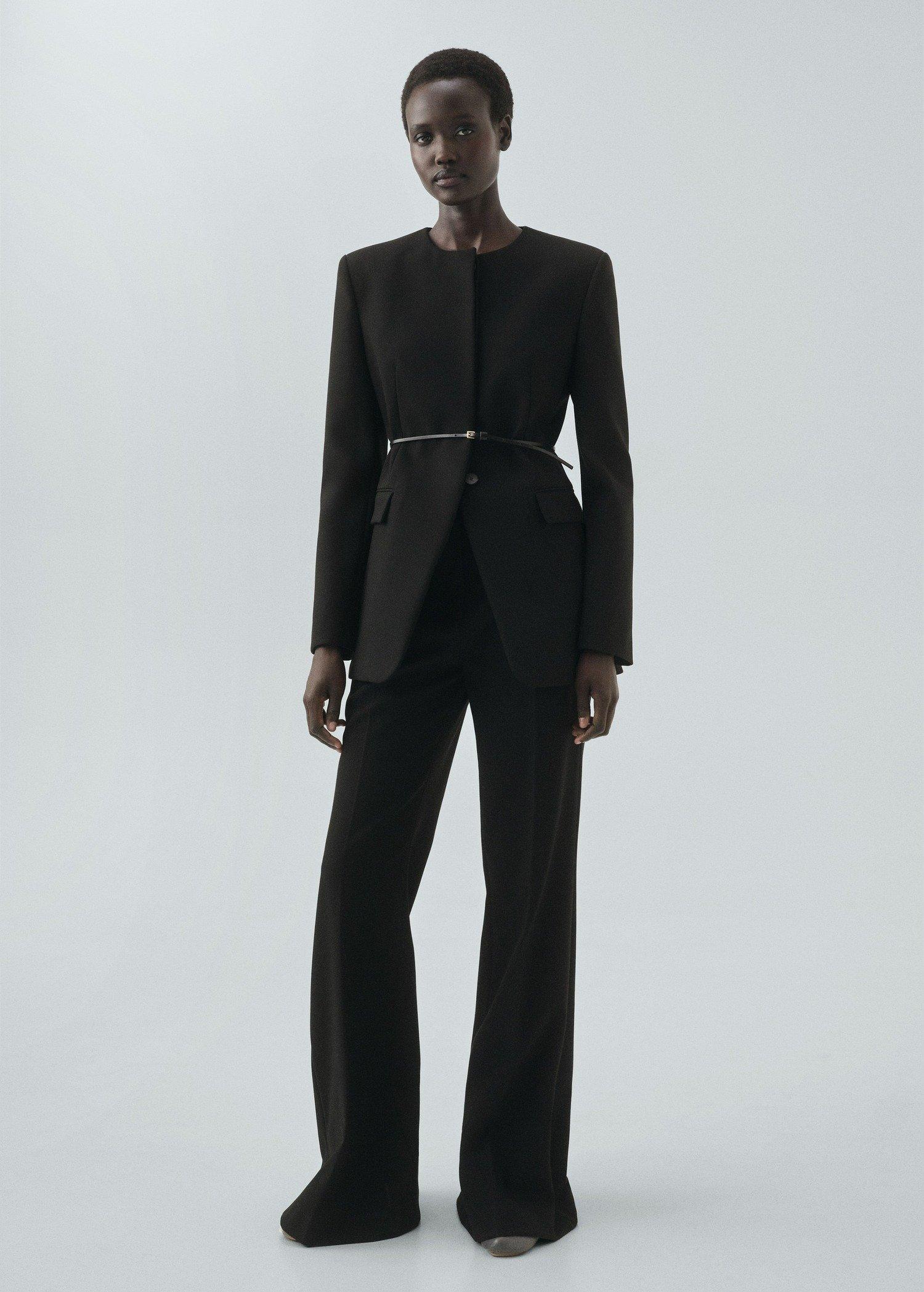 Black Tailored Suit Jacket, , large image number 0