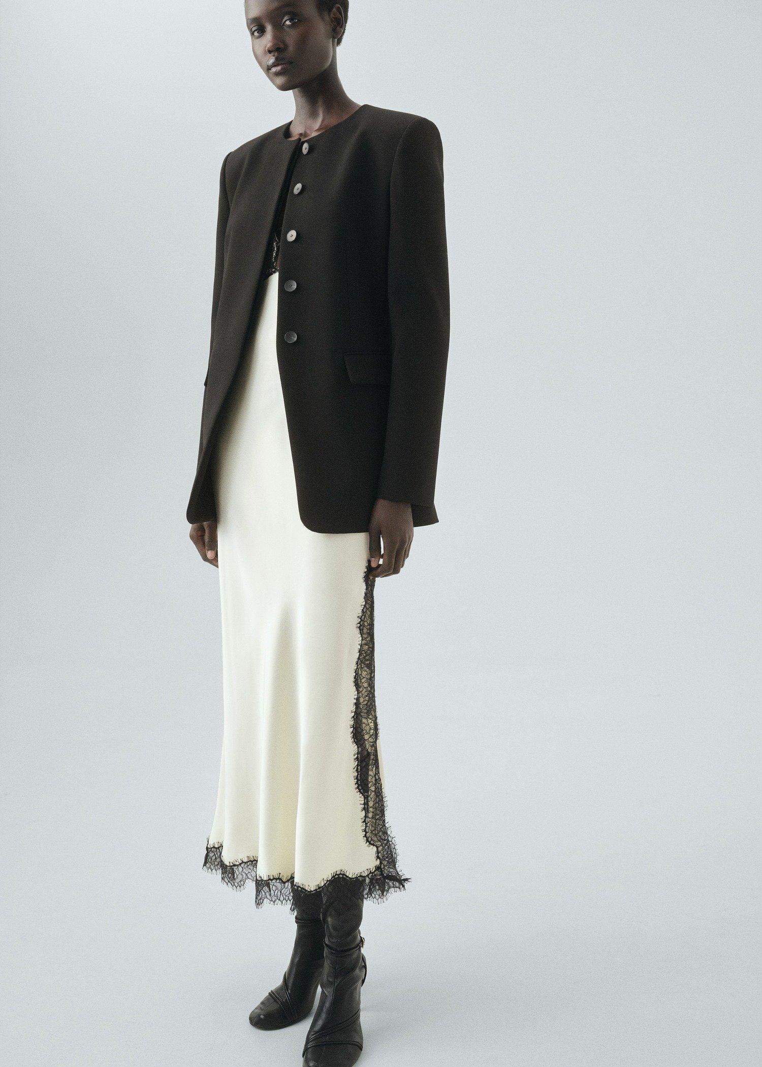 Black Tailored Suit Jacket, , large image number 1