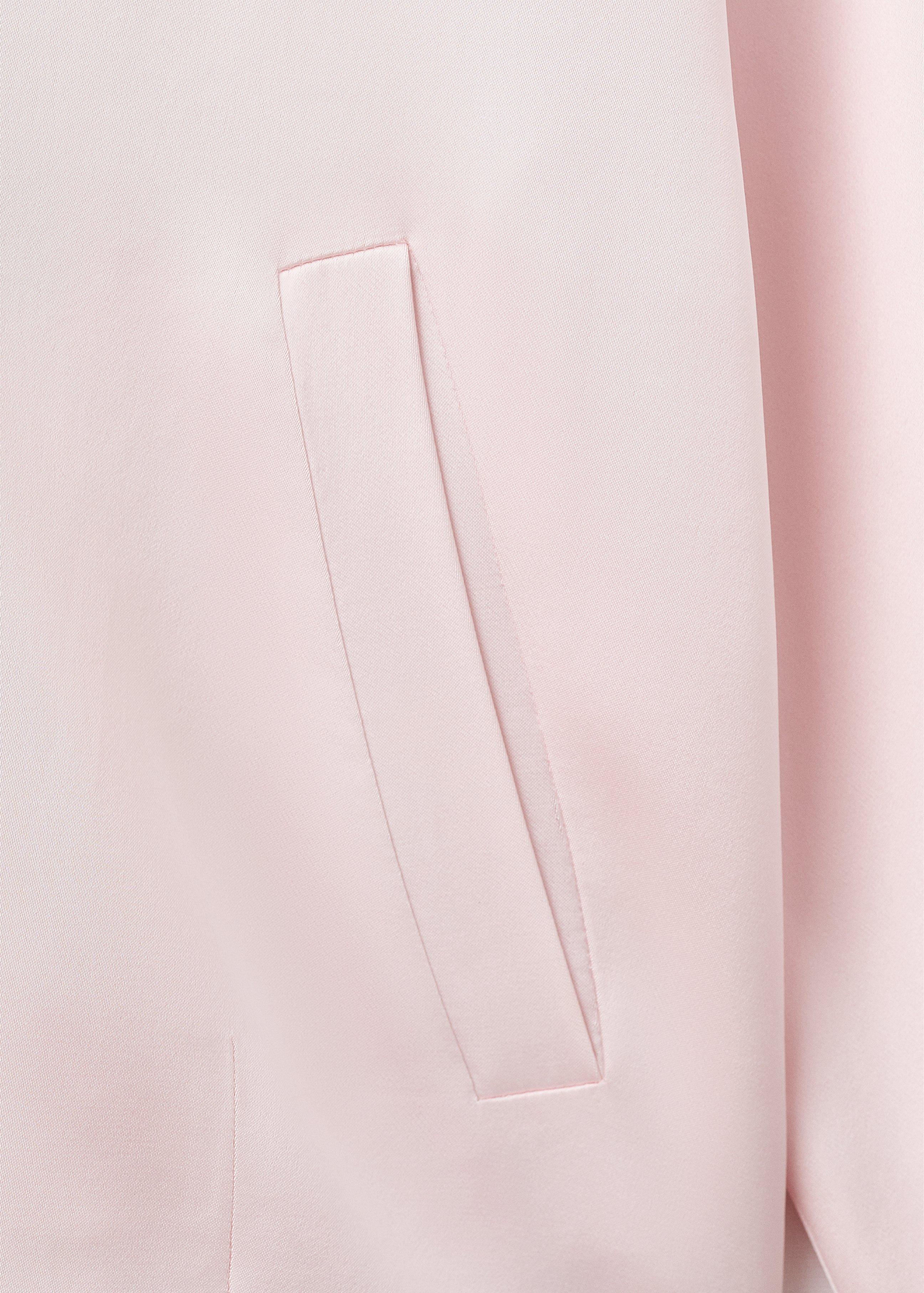Pink Satin Jacket With Zip, , large image number 4