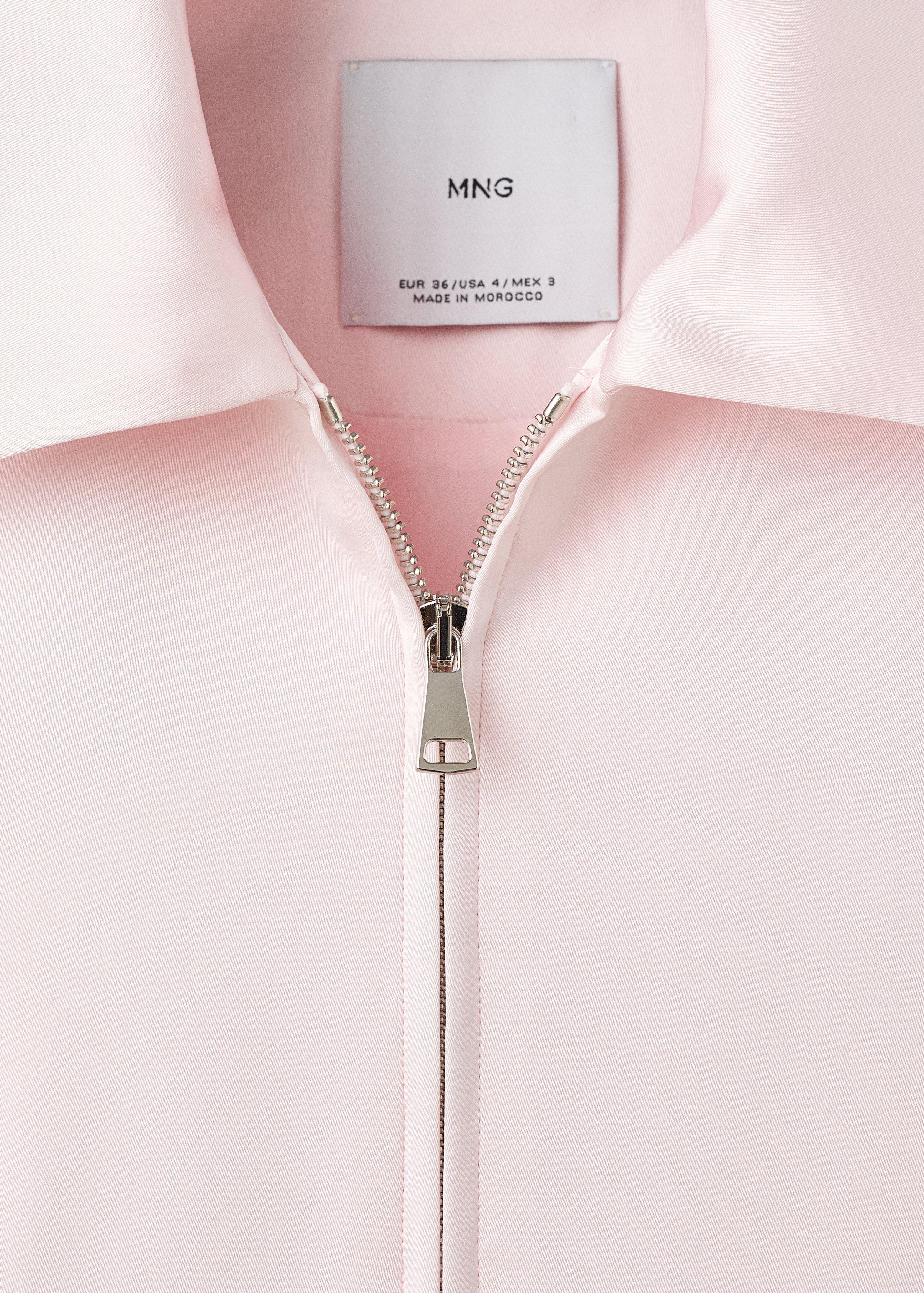 Pink Satin Jacket With Zip, , large image number 5