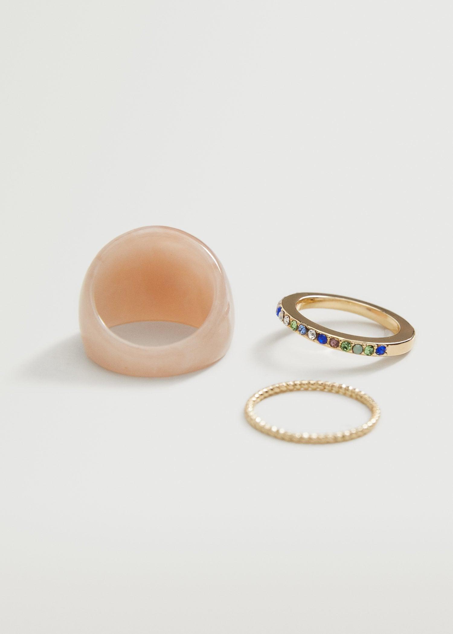 Gold Pack 3 Anillos Combinados, Kids Girl, , large image number 1