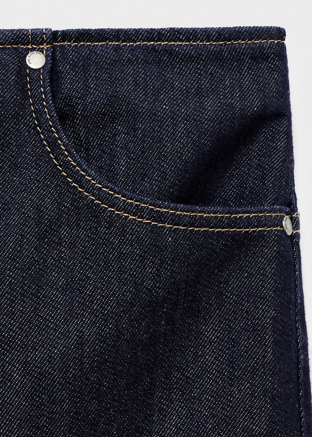 Blue Midi Denim Skirt, , large image number 0