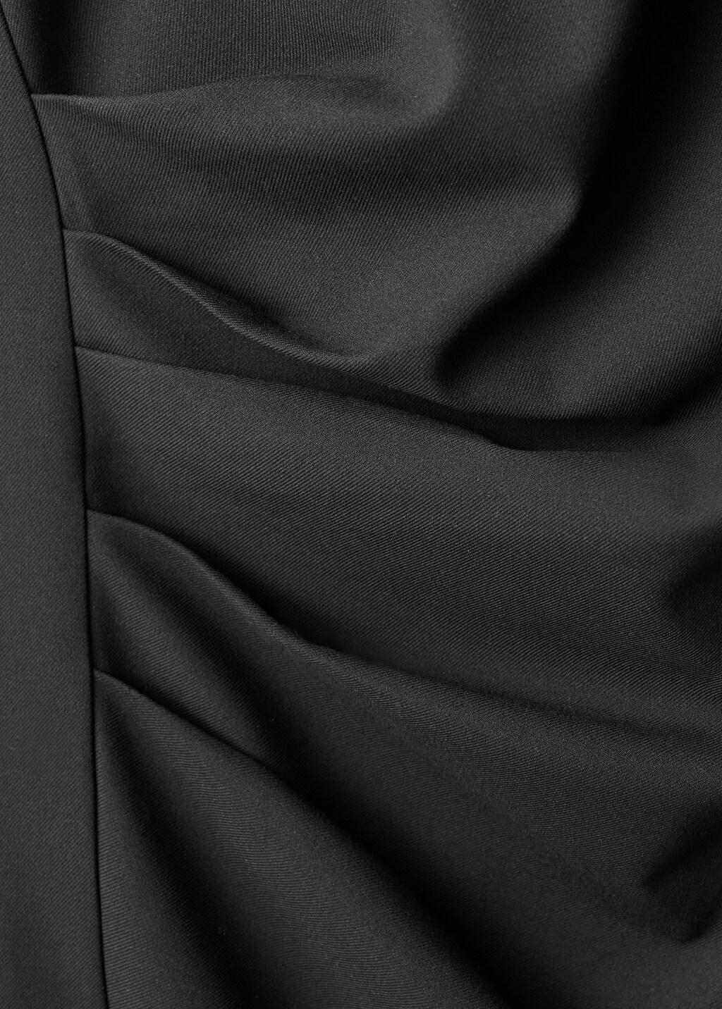 BLACK Halter neck ruched dress, Black, large image number 5