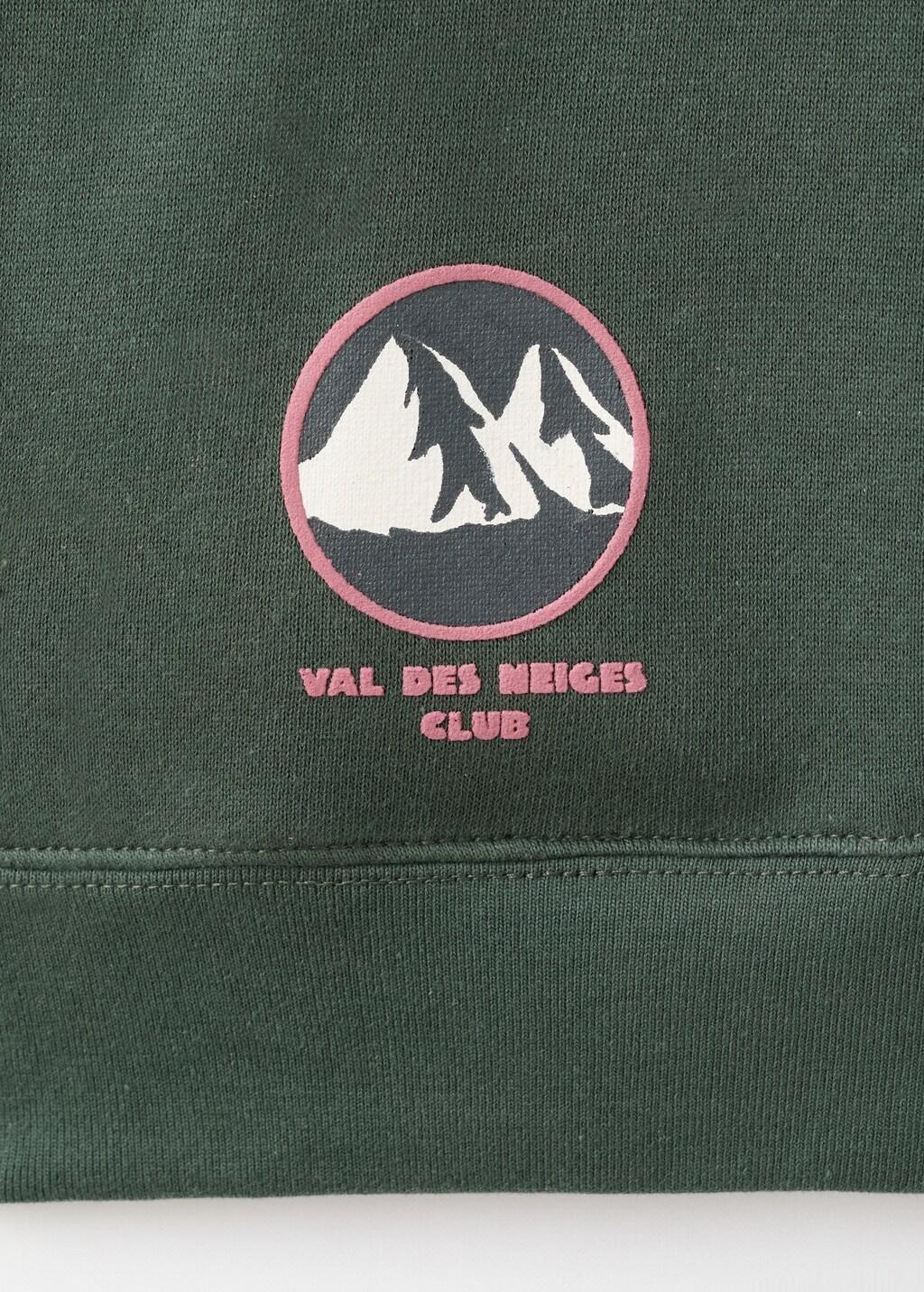 Green Printed Cotton Sweatshirt, Kids Boy, Medium Green, large image number 1