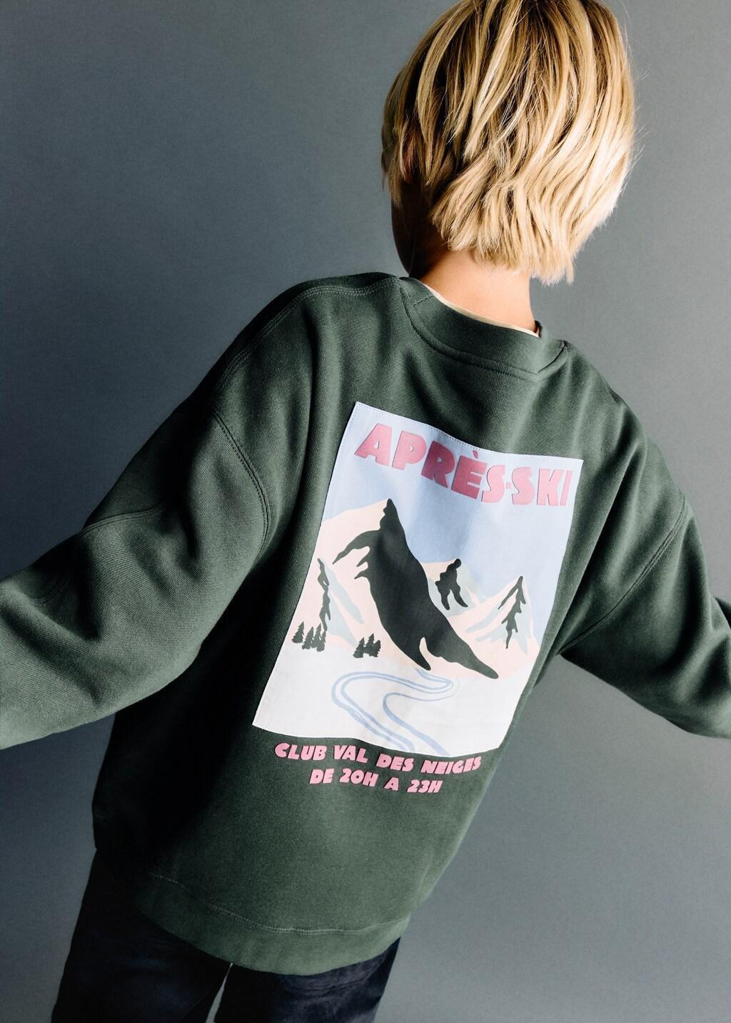 Green Printed Cotton Sweatshirt, Kids Boy, Medium Green, large image number 3