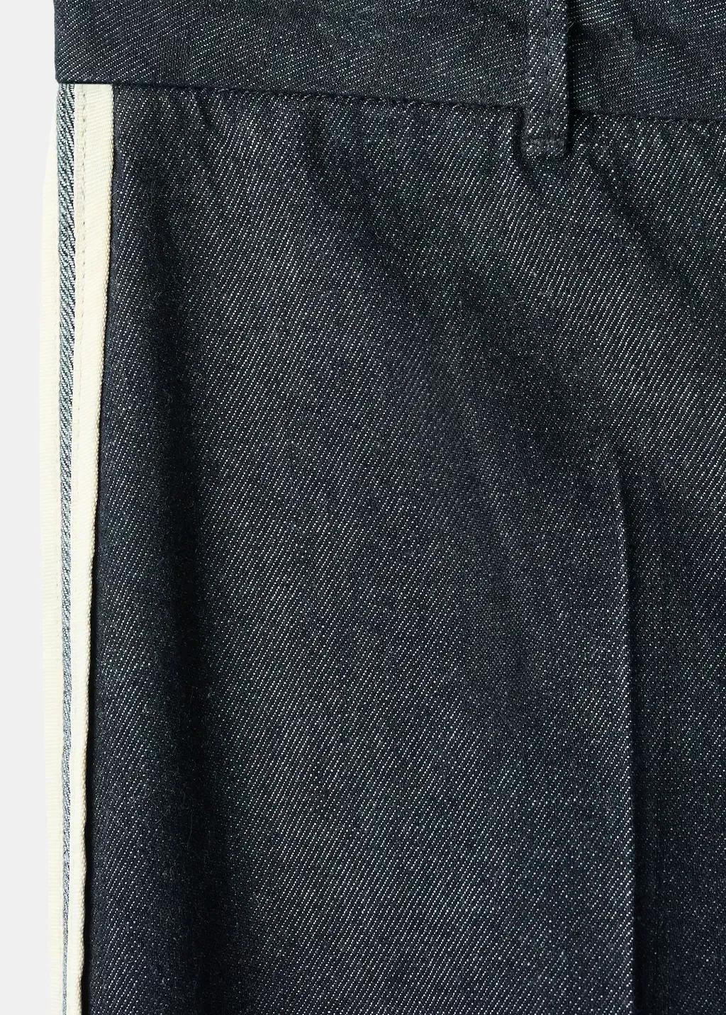 Blue Wide-Leg Striped Jeans, 0201_TS, large image number 5