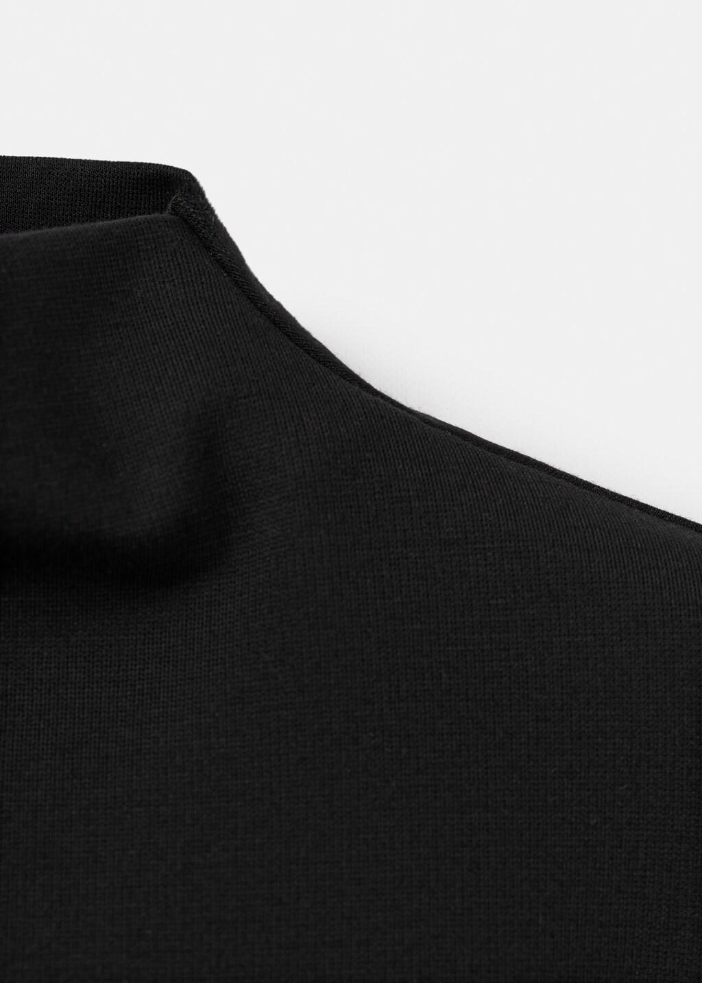 BLACK Ruched funnel-neck top, 0201_99, large image number 1