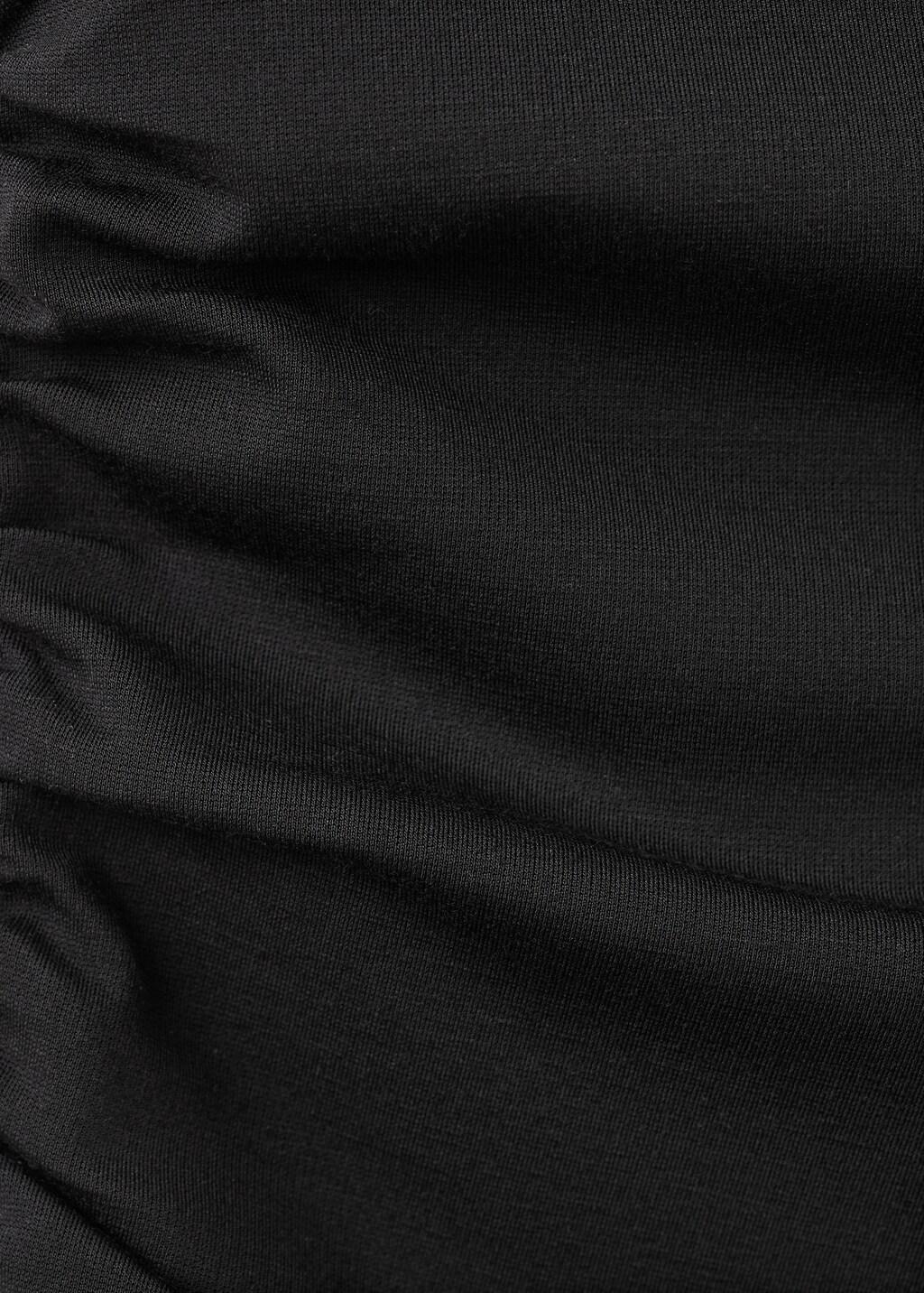 BLACK Ruched funnel-neck top, 0201_99, large image number 5