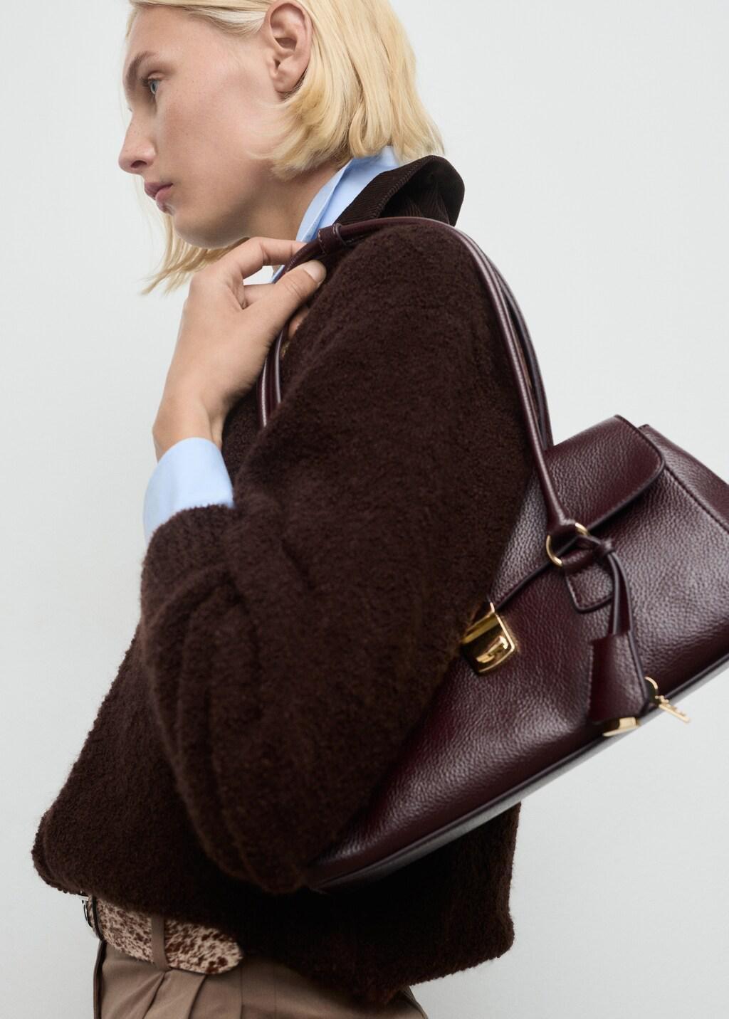 BROWN Boucl&eacute; jacket with corduroy collar, Brown, large image number 4