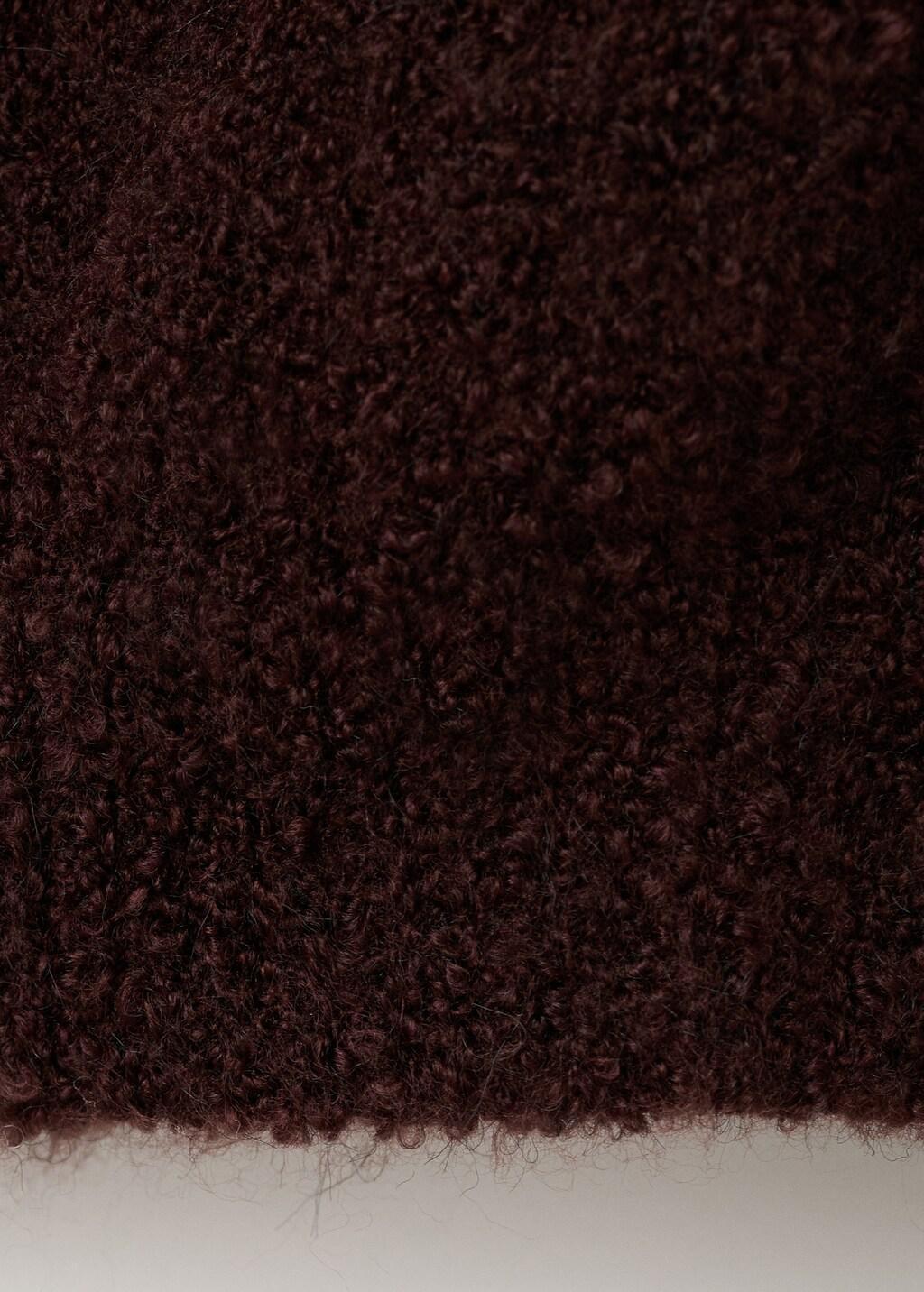 BROWN Boucl&eacute; jacket with corduroy collar, Brown, large image number 5