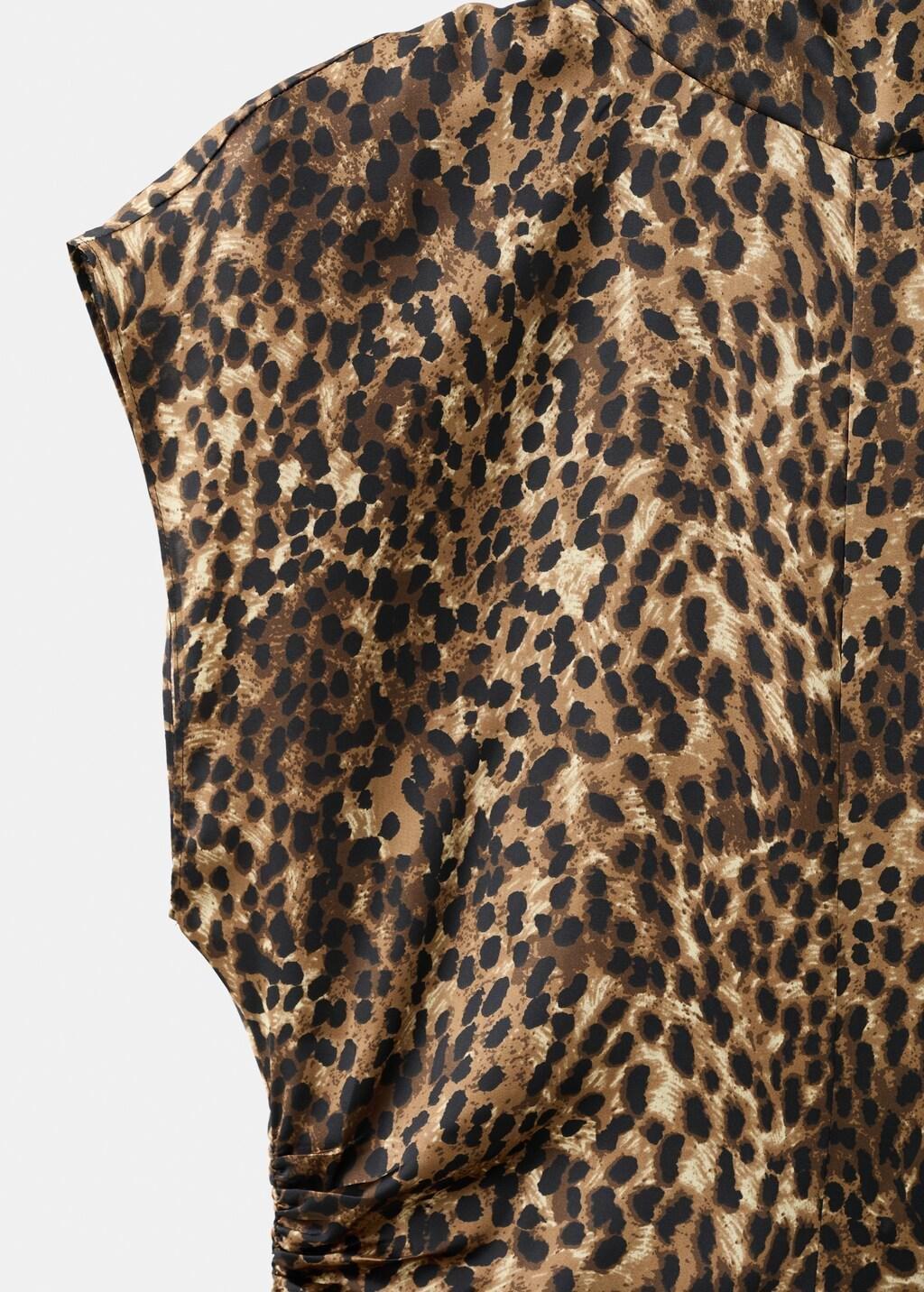 Brown Leopard-Print Satin Dress, 0201_30, large image number 1