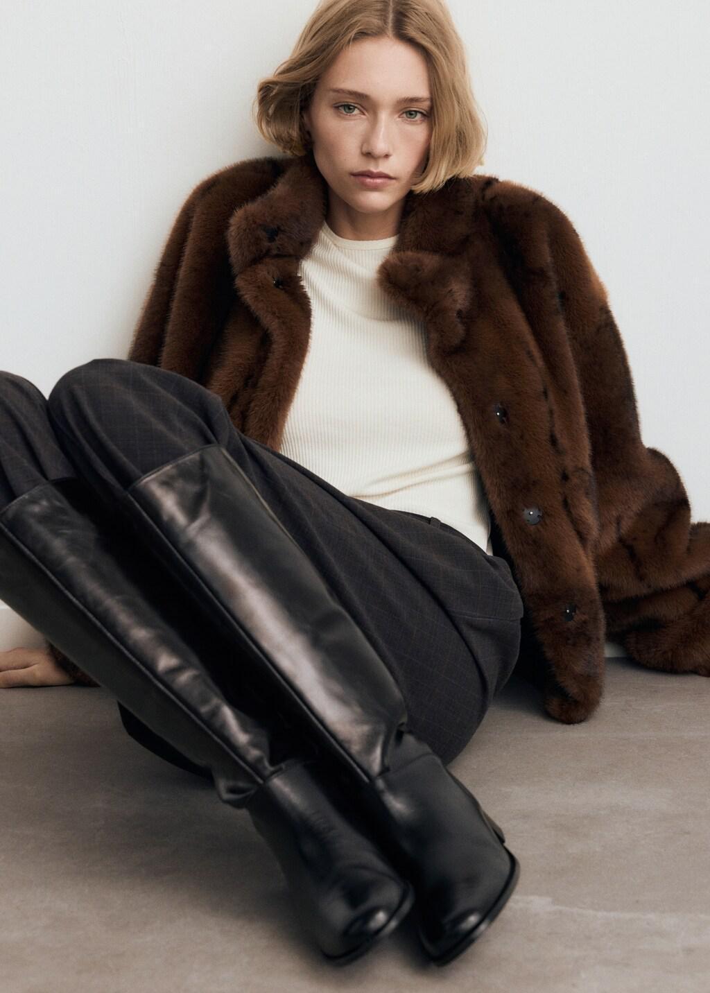 Black Leather High Boots, 0201_99, medium