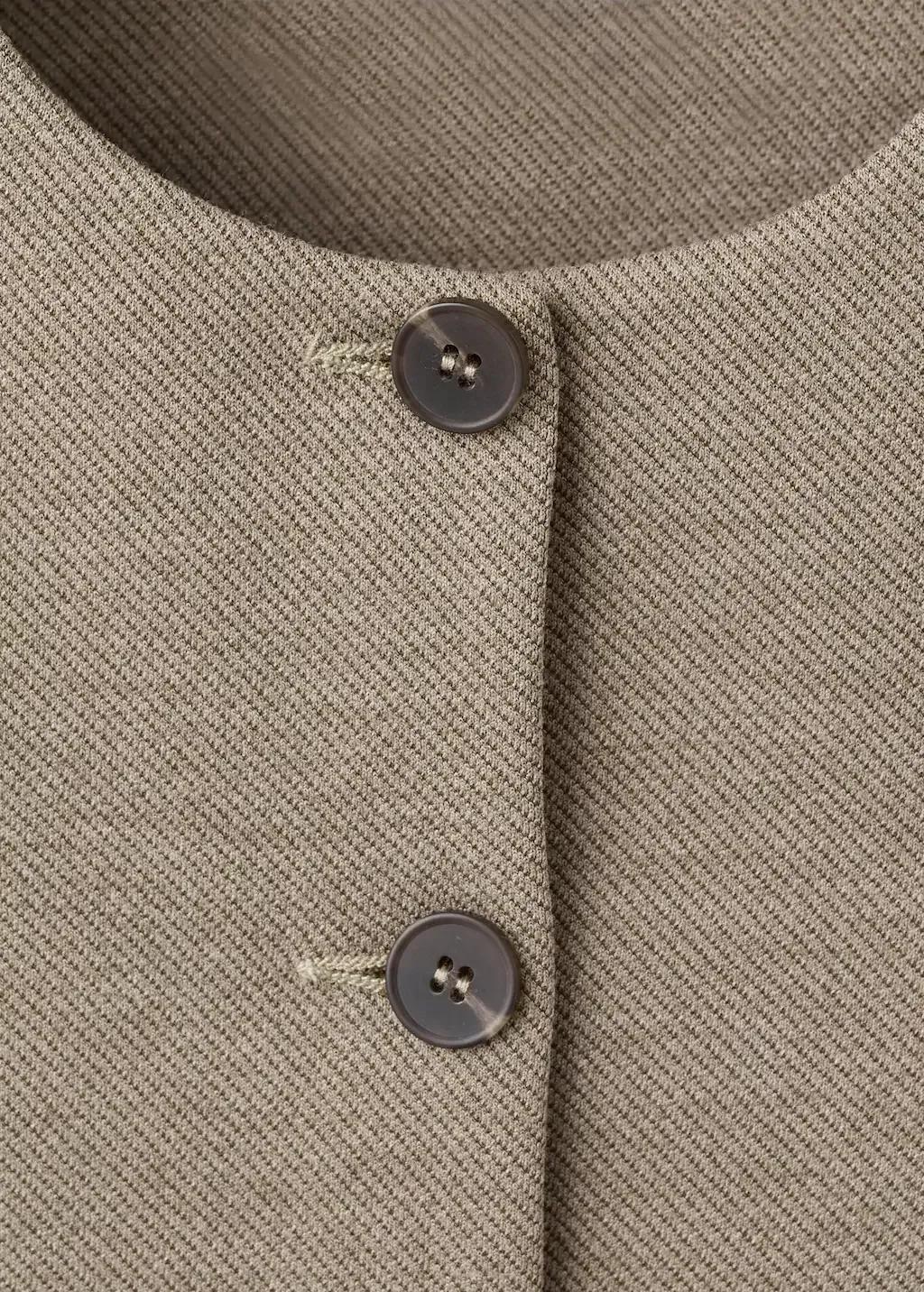 BROWN Fitted suit waistcoat, Brown, medium