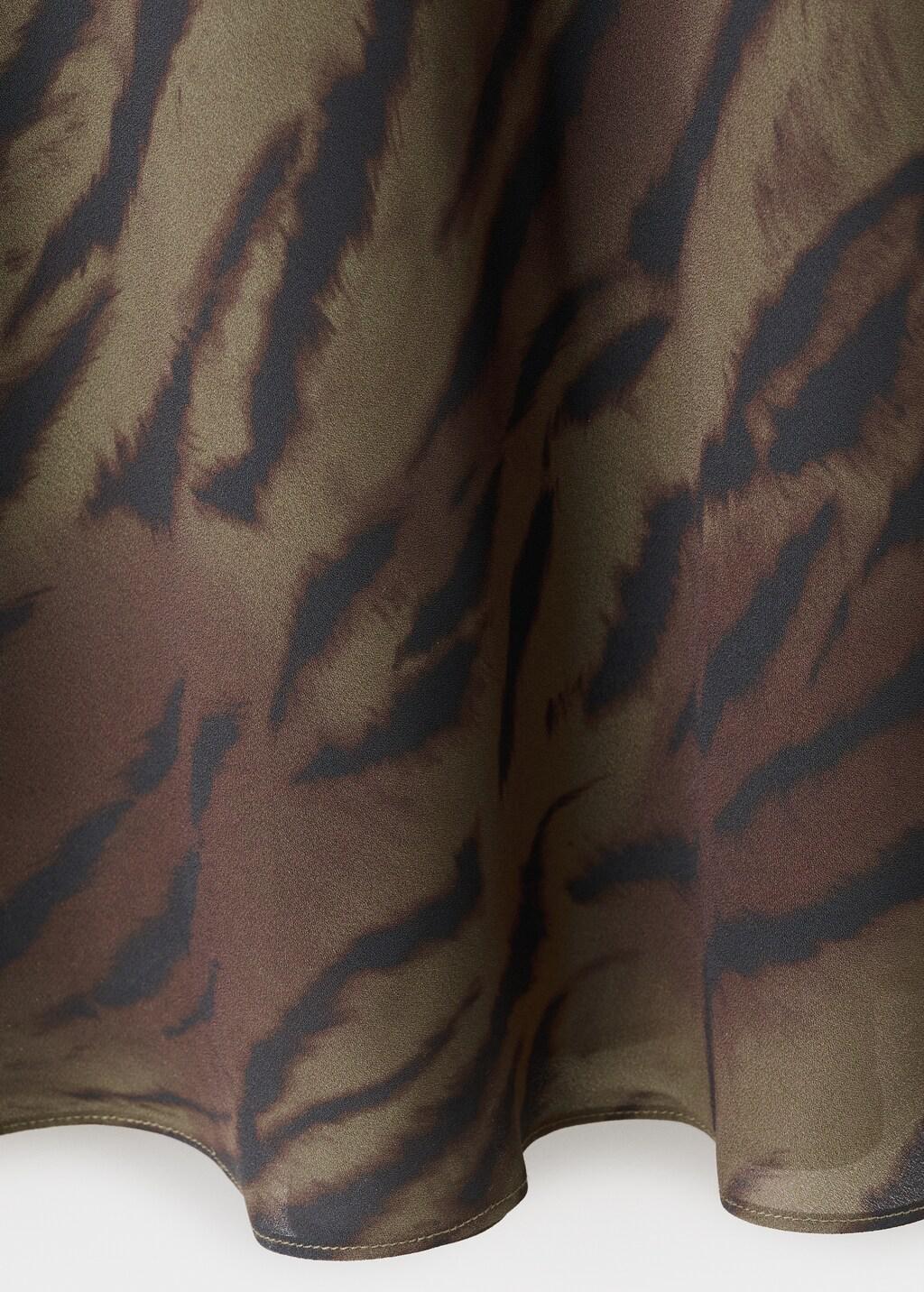 BROWN Satin animal-print dress, Brown, medium