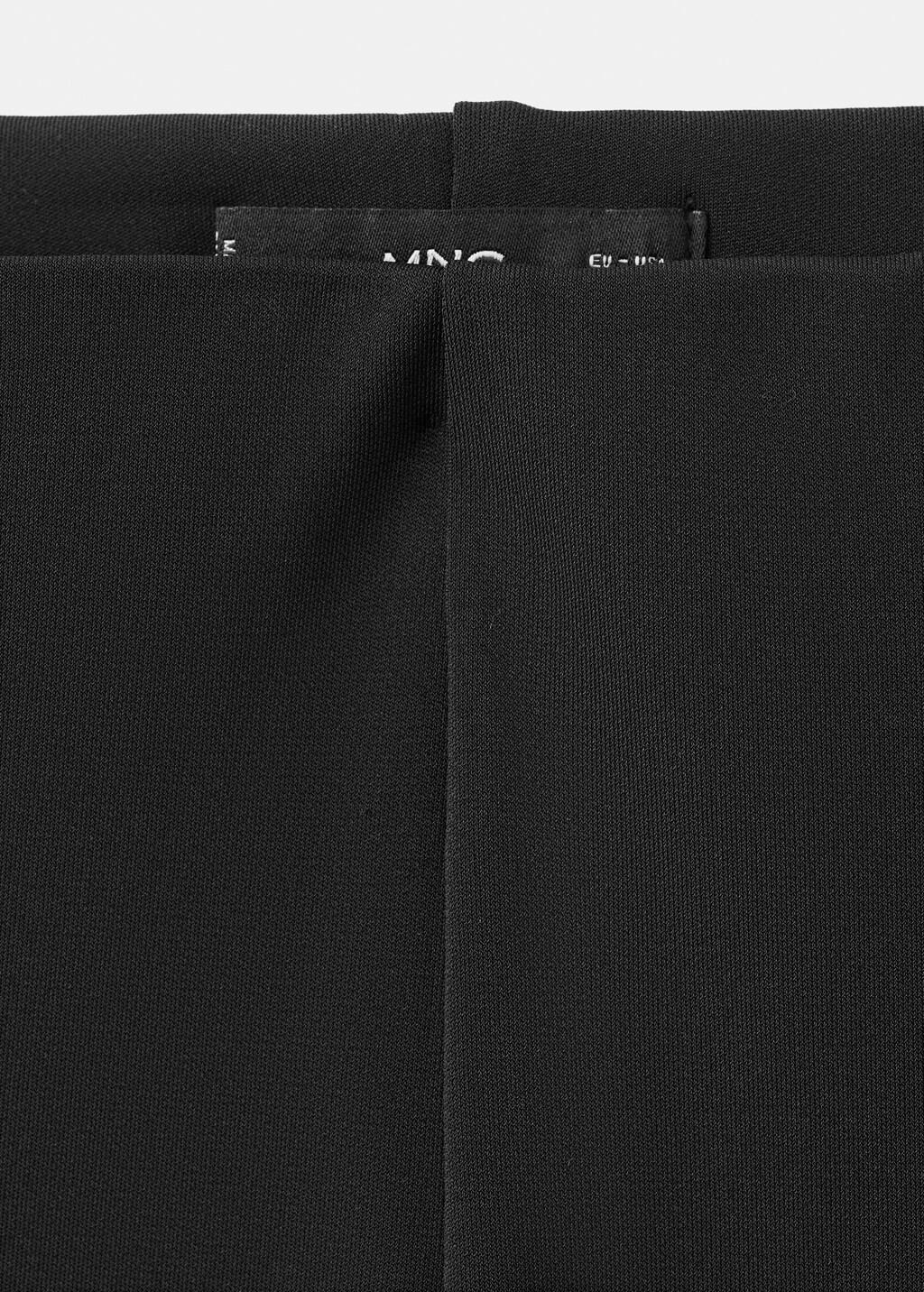 Black Straight-Fit Trousers With Elastic Waist, Black, medium