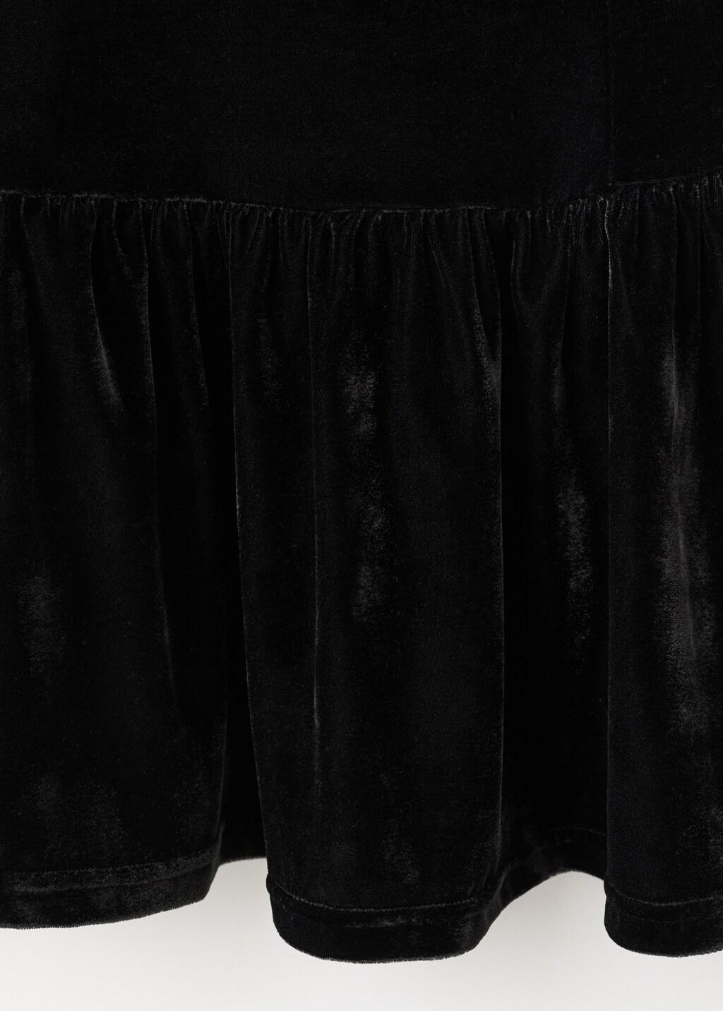 Black Velvet Fitted Dress, 0201_99, large image number 5