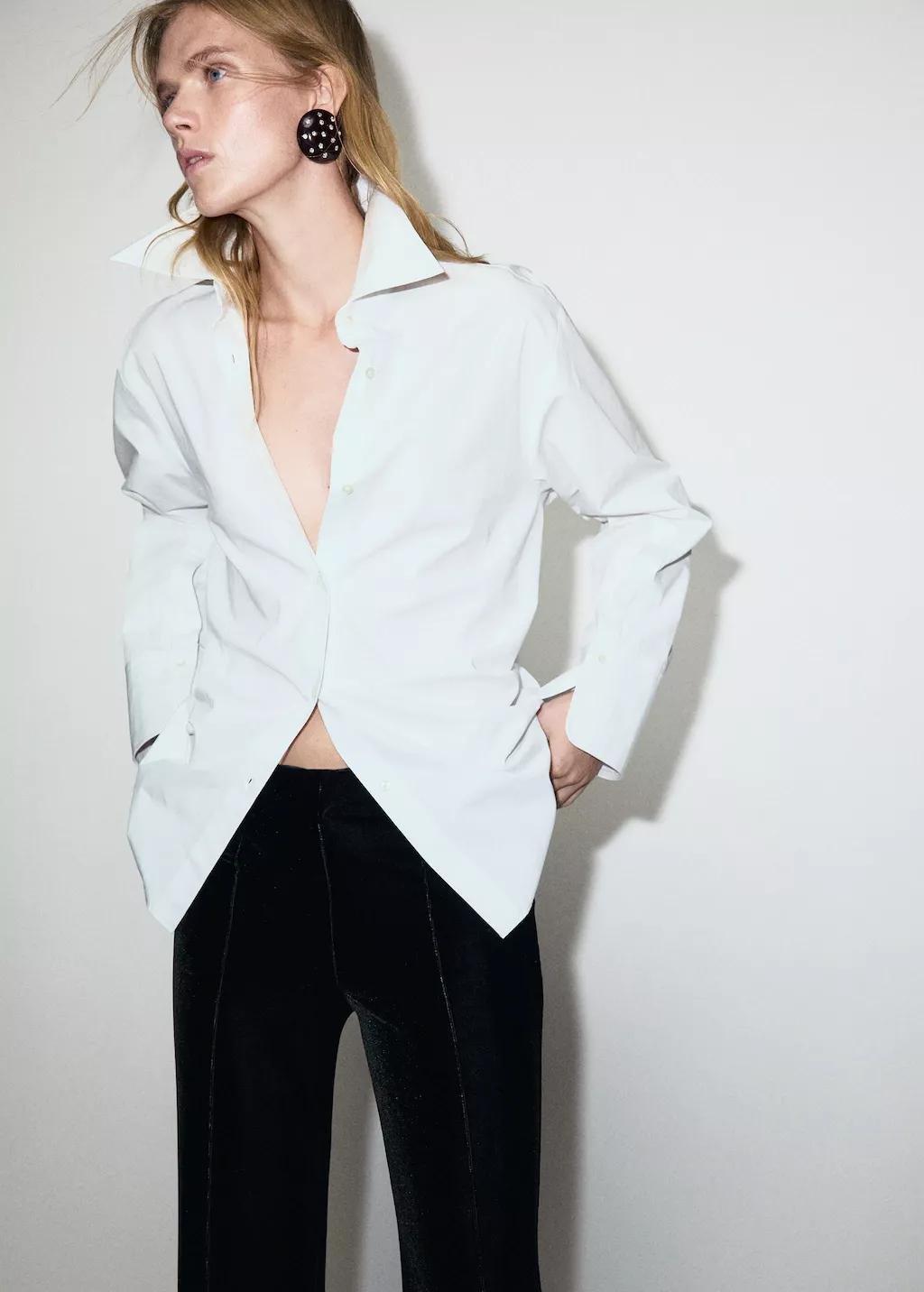 Black Velvet Trousers With Seam Detail, 0201_99, large image number 4