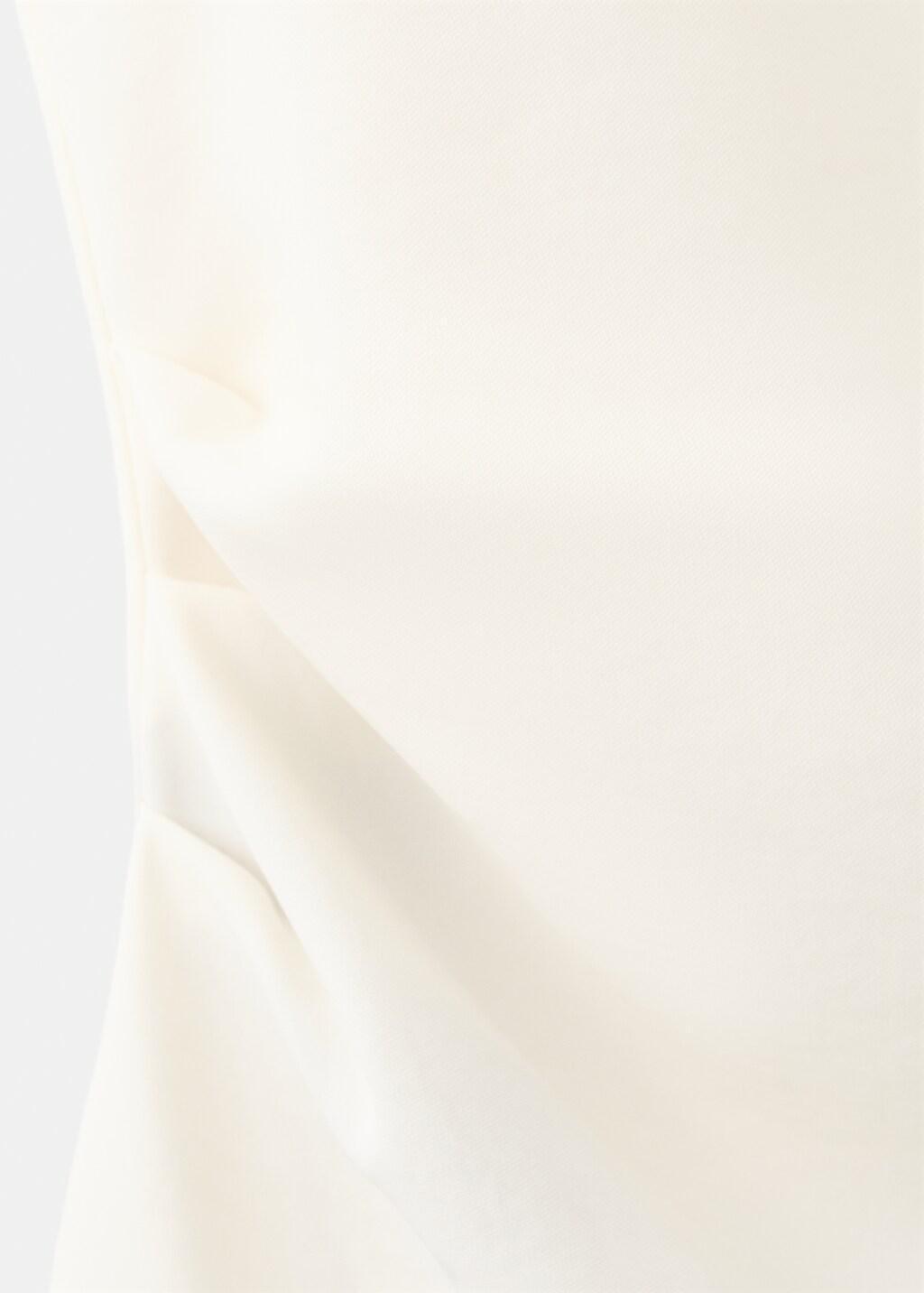 Beige Asymmetrical Blouse With Metallic Detail, Light Beige, large image number 5