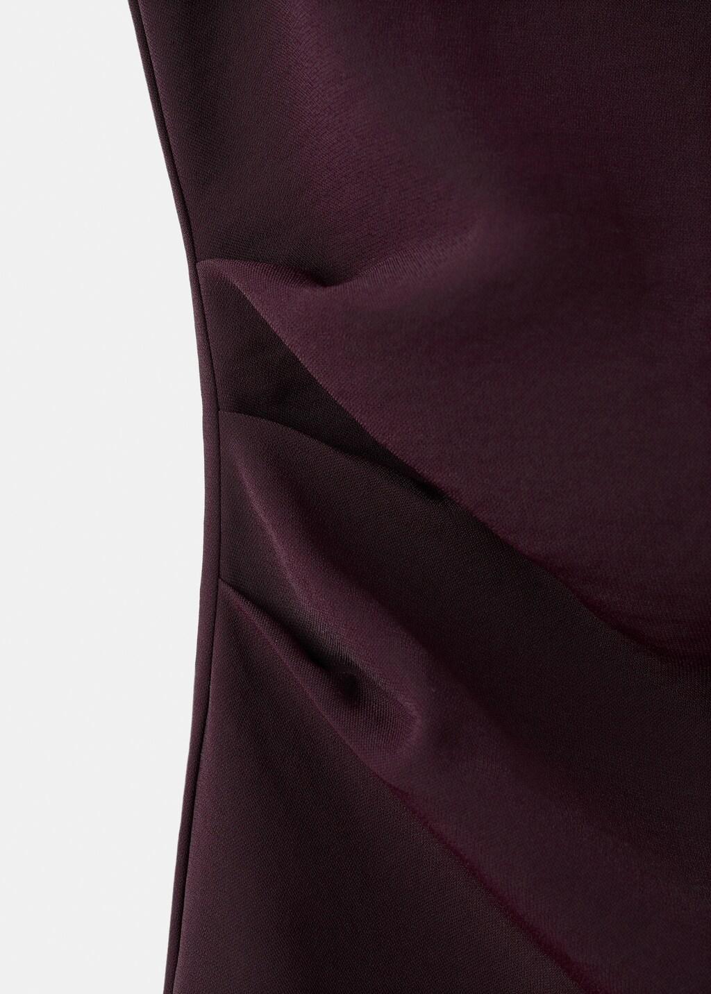 Brown Asymmetrical Blouse With Metallic Detail, Brown, large image number 5