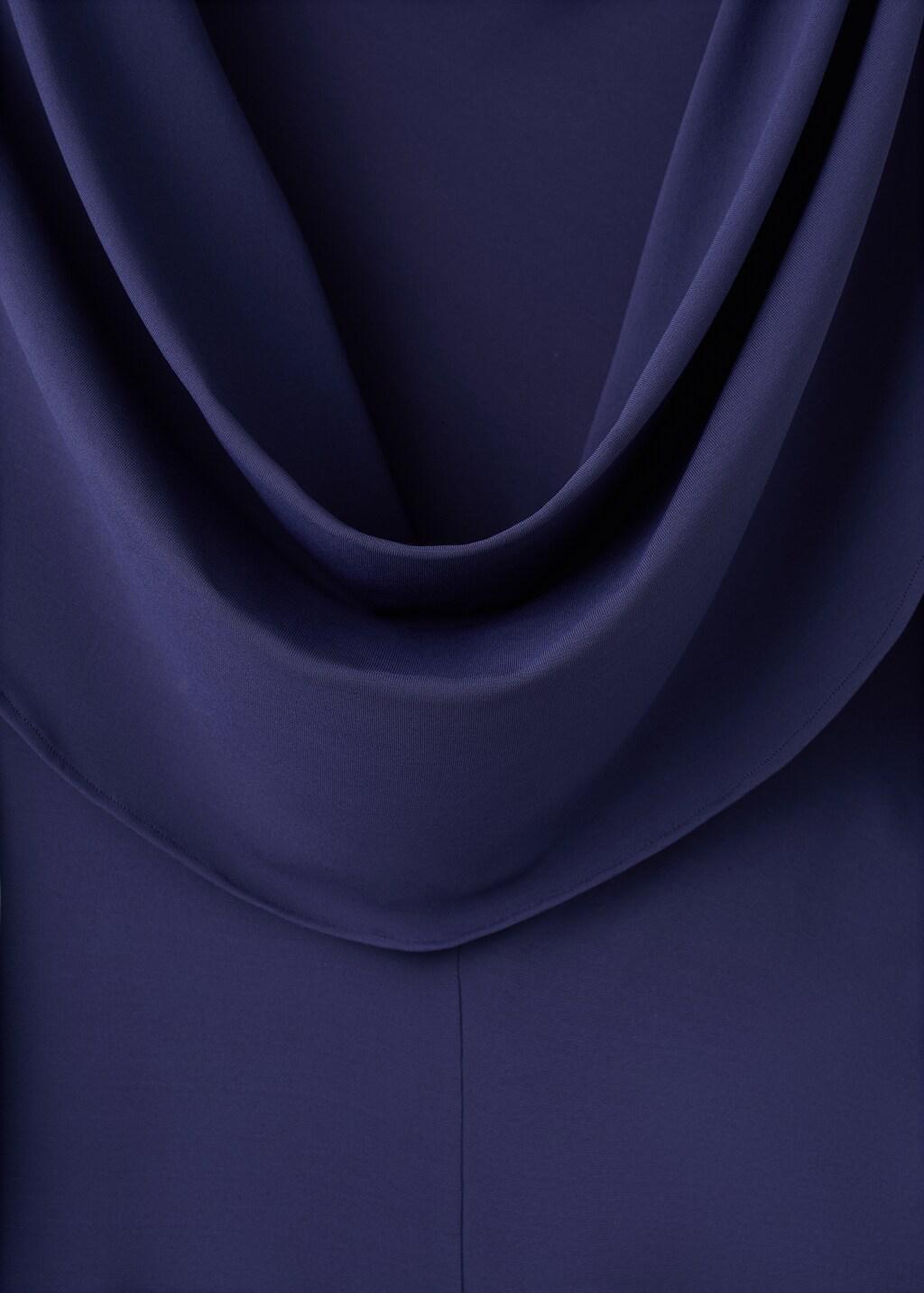 Blue Asymmetric Draped Gown, Medium Blue, large image number 1