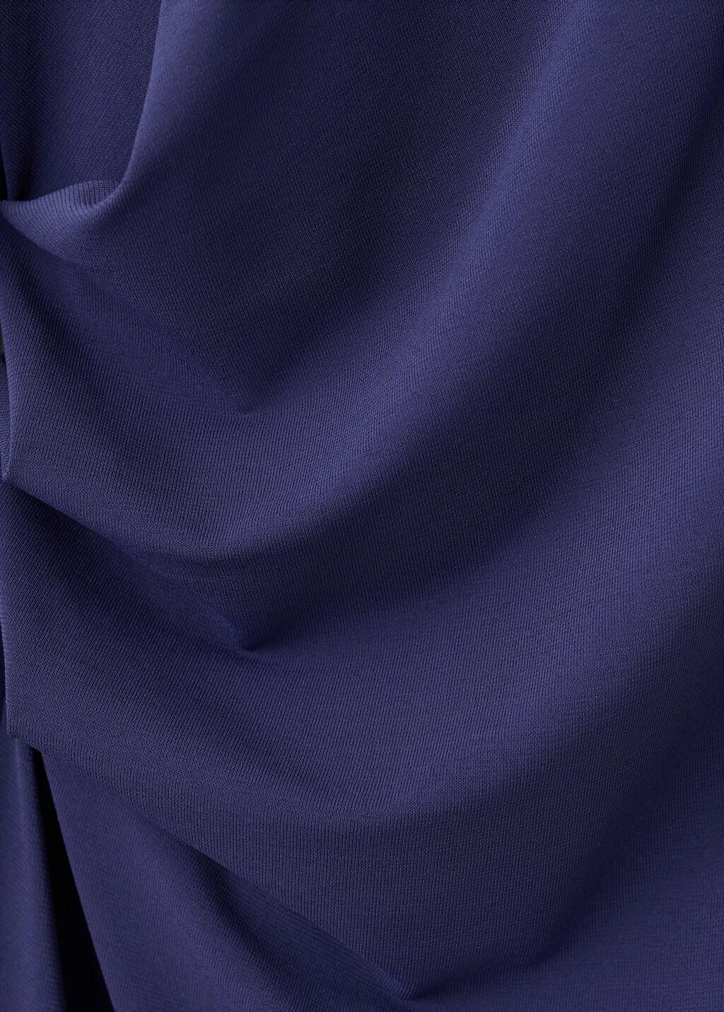 Blue Asymmetric Draped Gown, Medium Blue, large image number 5