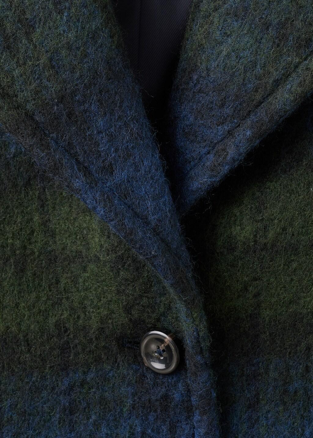 Navy Oversized Check Coat, 0201_56, large image number 1