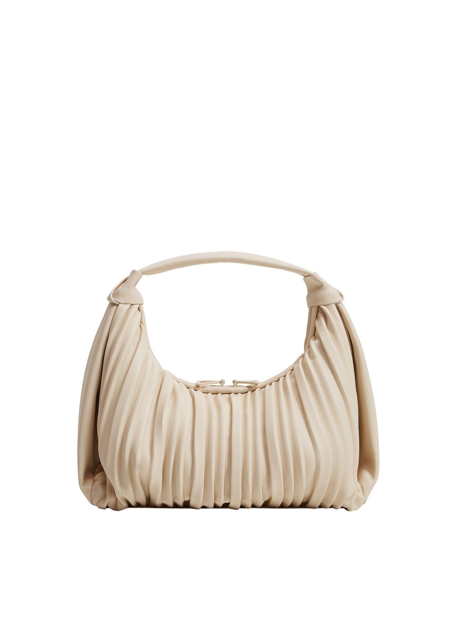 Light Beige Pleats Baguette Bag, Women, , large image number 0