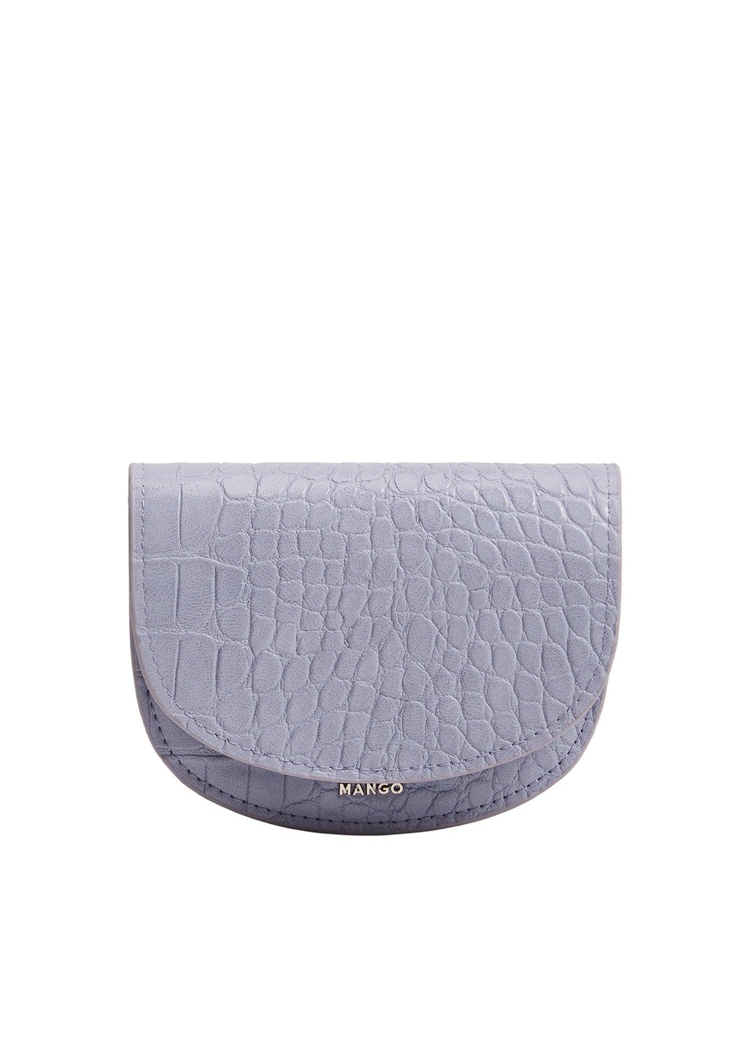 Lt-Pastel Purple Croc-Effect Flap Purse, Women, , large image number 0
