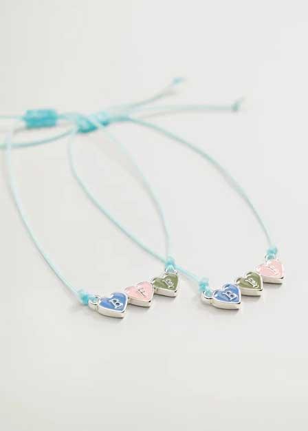 Silver Best Friends Bracelet 2 Set, Kids Girl, , large image number 0