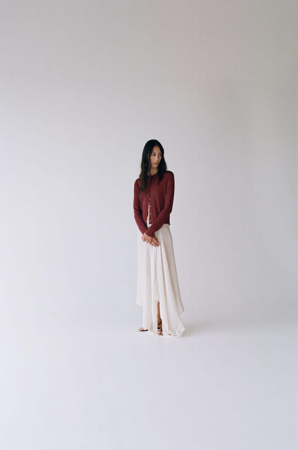 LIGHT BEIGE Frayed edge scarf, Light Beige, medium