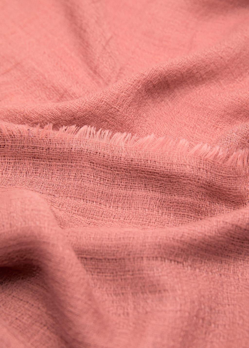 Pink Frayed Edge Scarf, Light-Pastel Pink, large image number 0