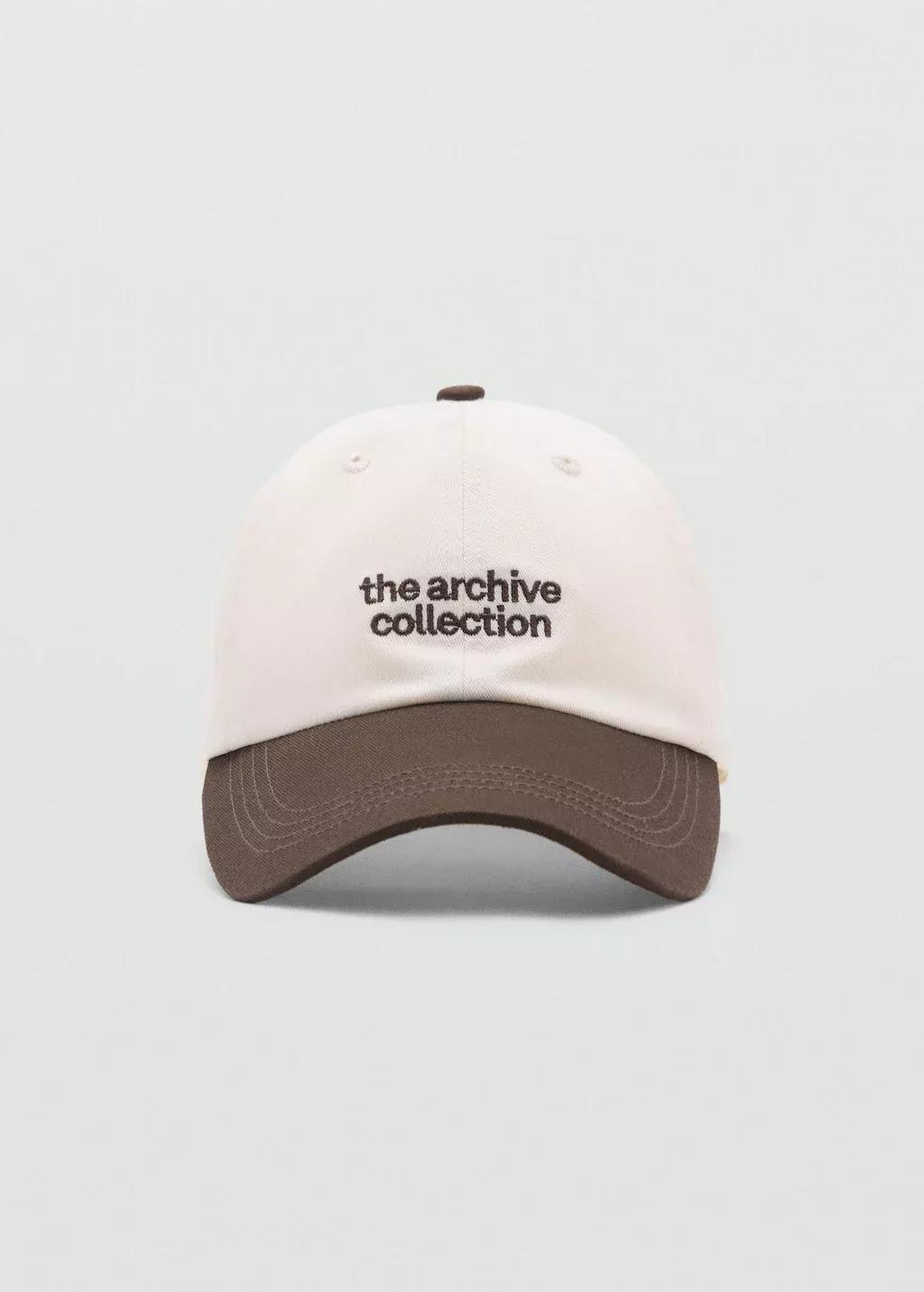 Brown Embroidered Message Cap, Brown, large image number 0