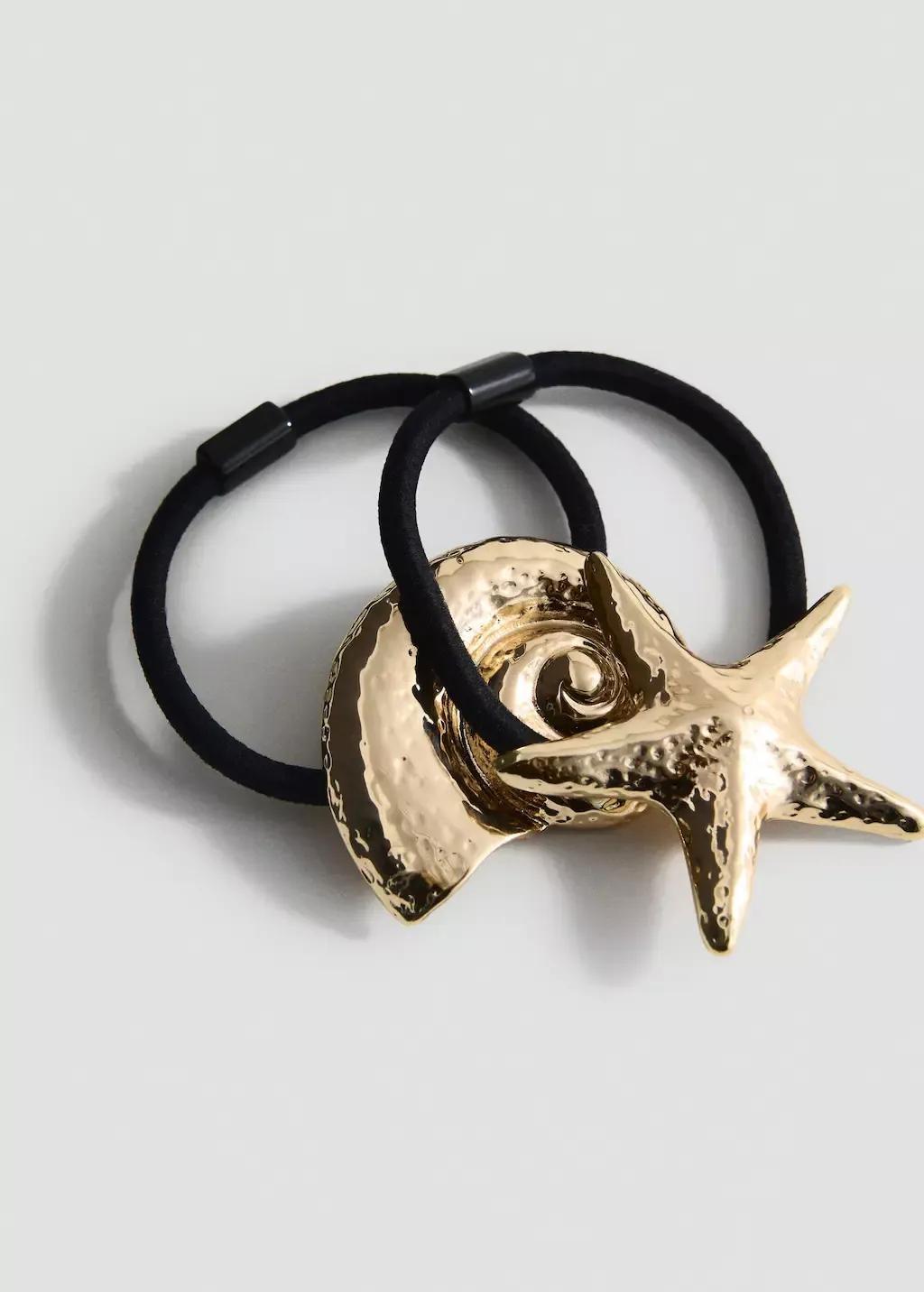 GOLD Set of marine-design hair bands, 0201_OR, large image number 0