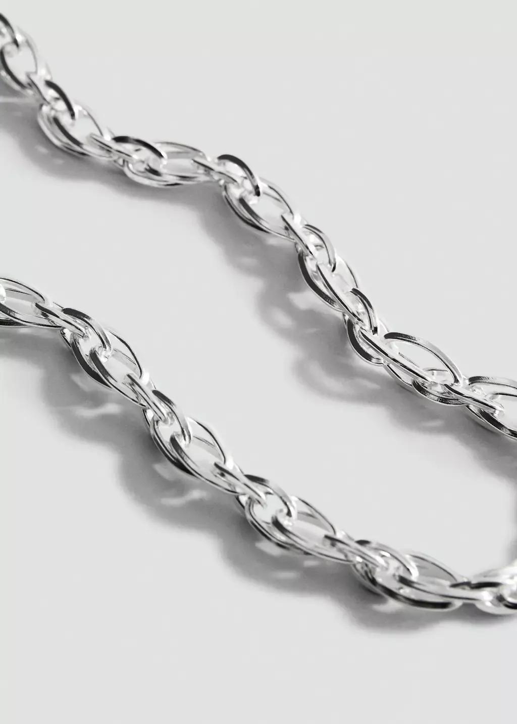 Silver Combined-Link Chain Necklace, Silver, large image number 0