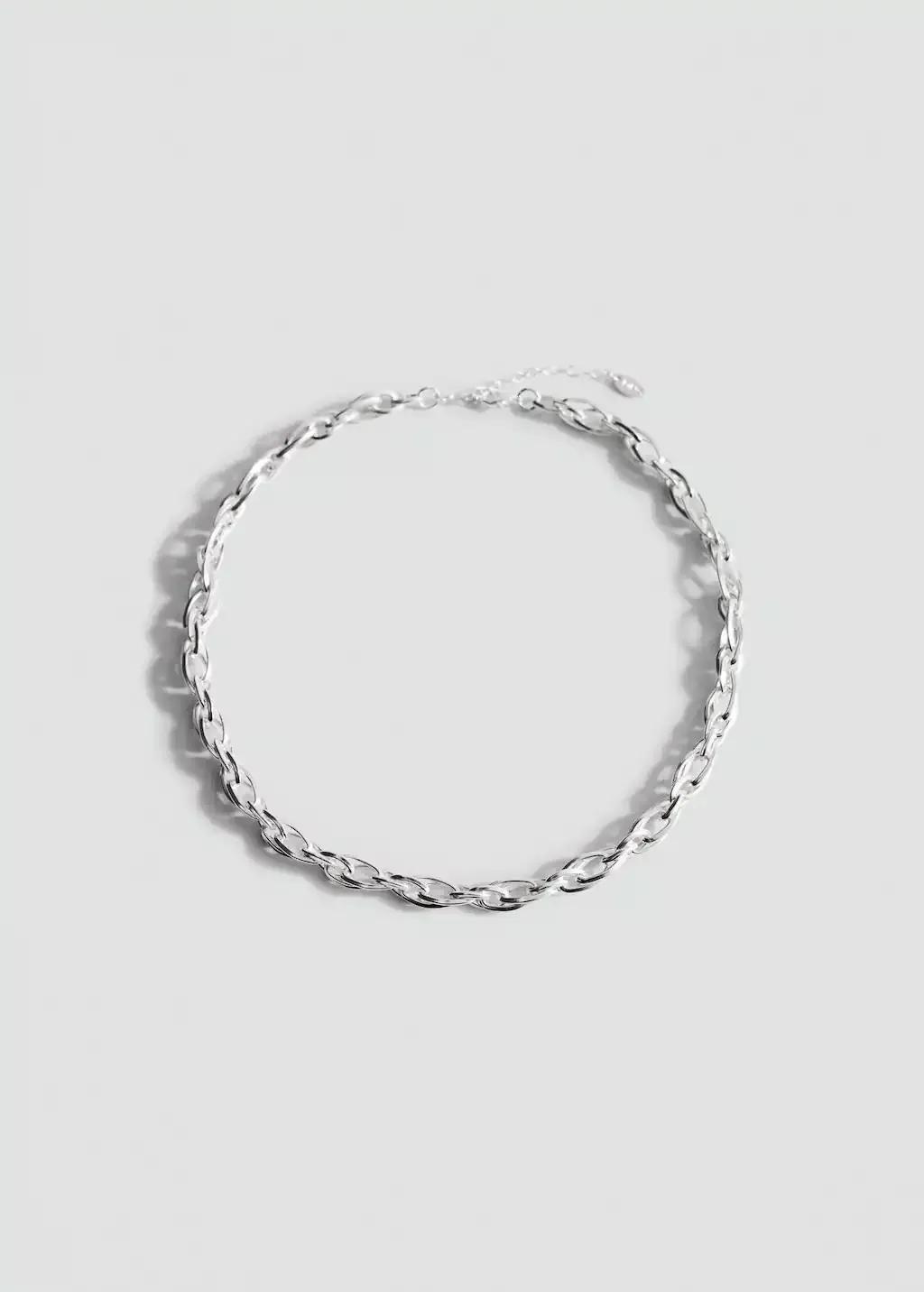 Silver Combined-Link Chain Necklace, Silver, large image number 1
