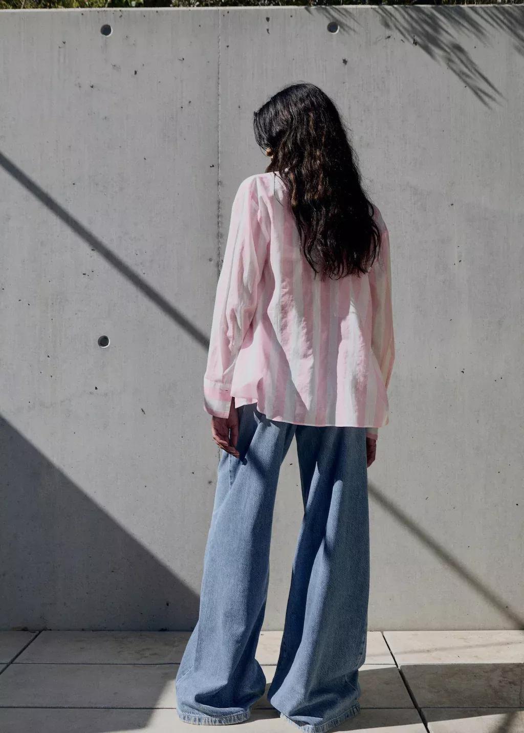 Pink Striped Cotton Shirt, , large image number 2