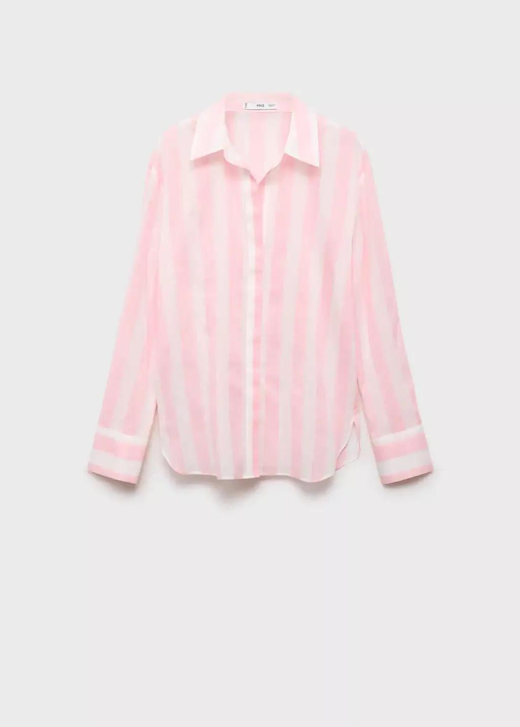Pink Striped Cotton Shirt, , large image number 3