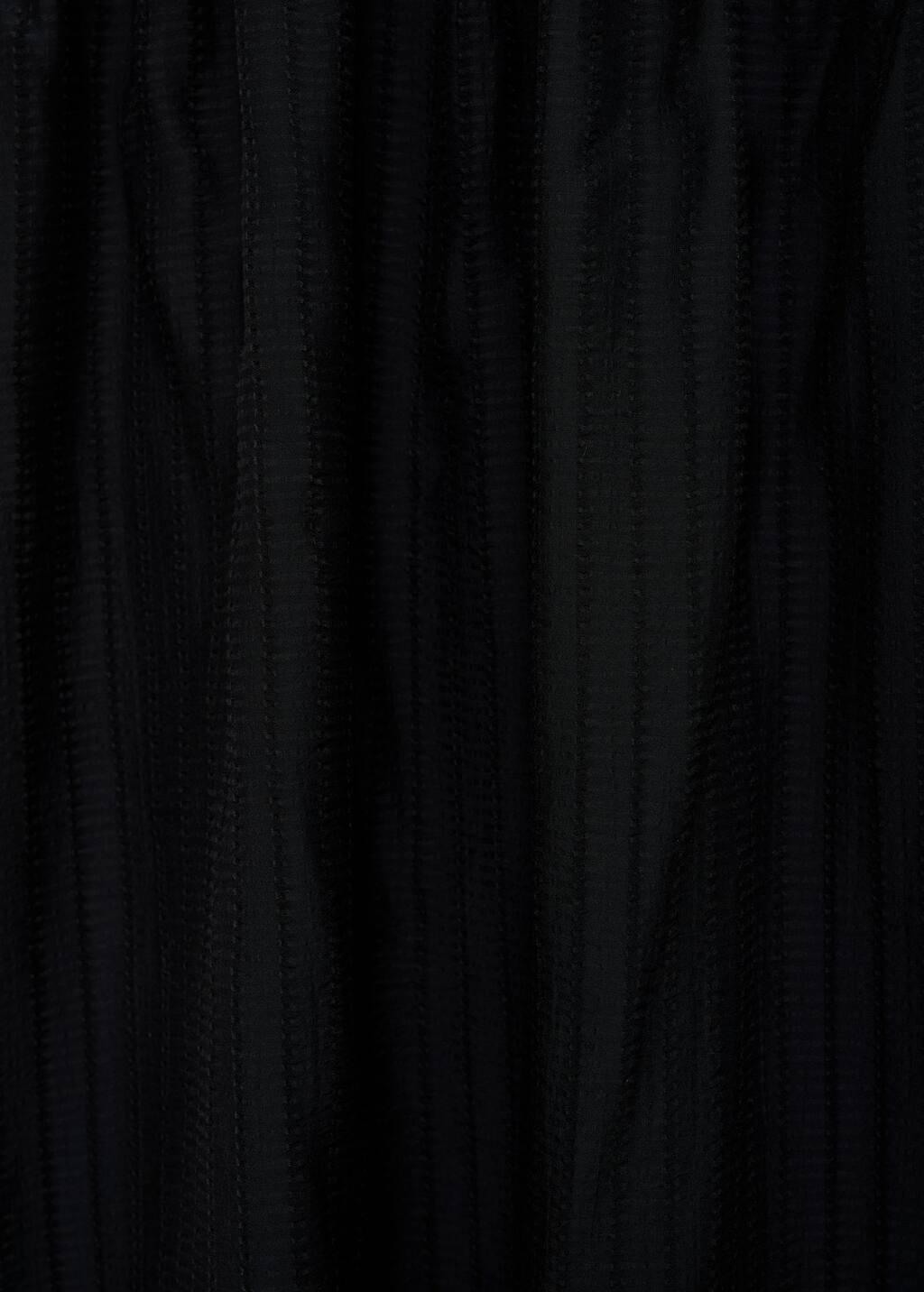 Black Long Dress With Ruffle Neckline, , large image number 2