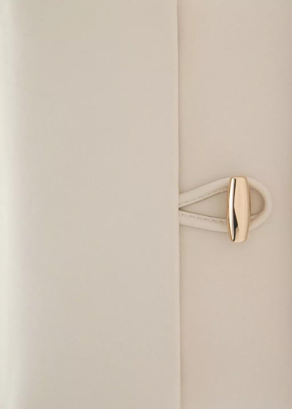 NATURAL WHITE Shoulder bag with strap, Natural White, medium