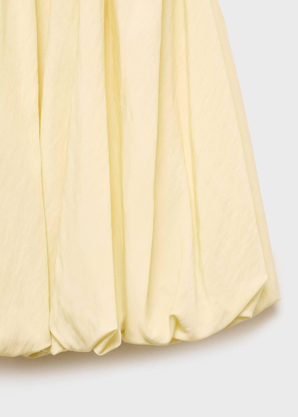 Yellow Gathered Balloon Dress, , large image number 4