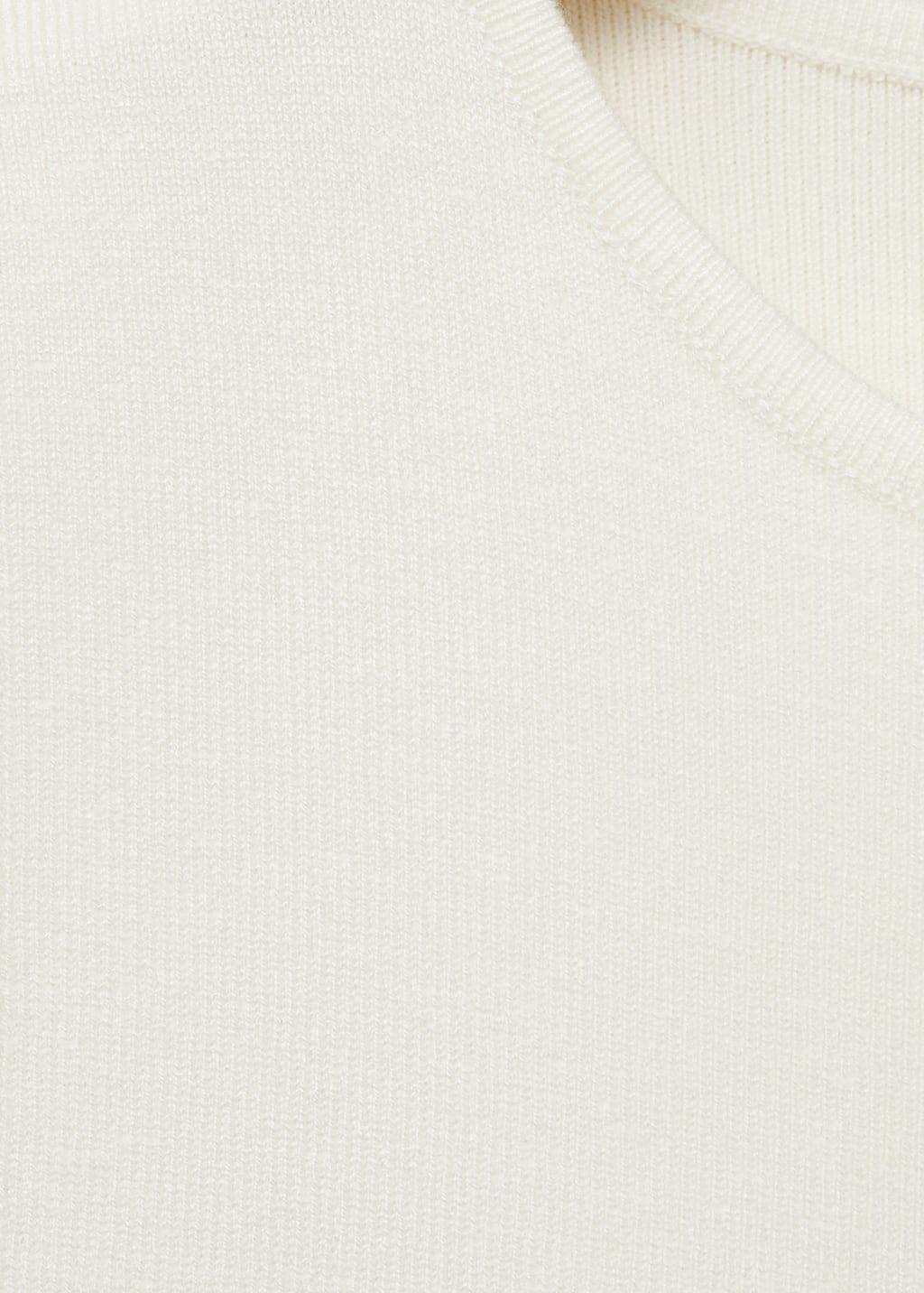 Beige Fine-Knit Top, Light Beige, large image number 4