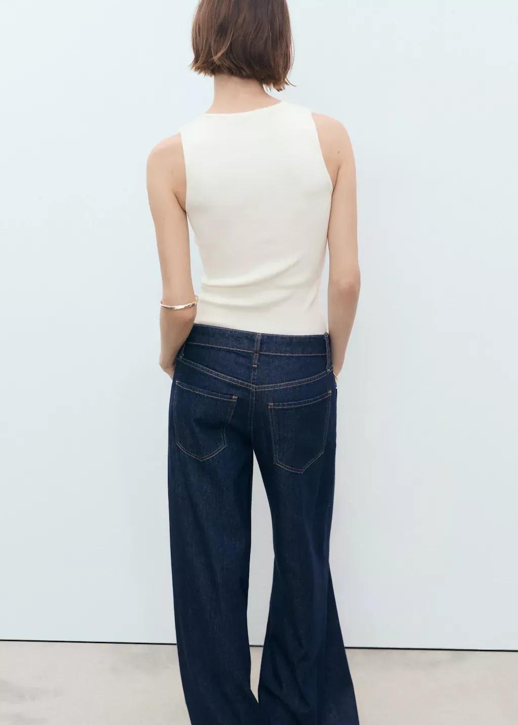 Beige Fine-Knit Top, Light Beige, large image number 5