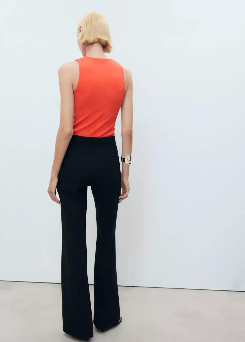 Orange Fine-Knit Top, , large image number 4