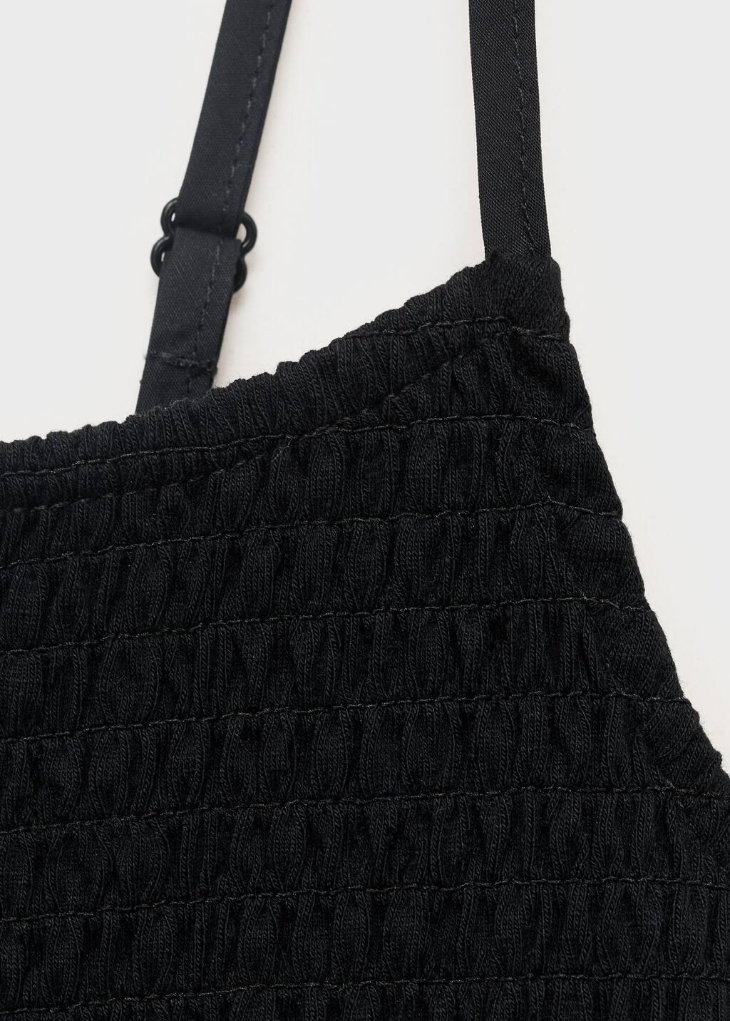 BLACK Combined gathered dress, , large image number 5