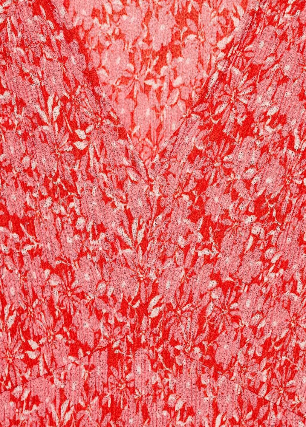 Red Printed Short Dress, , large image number 7