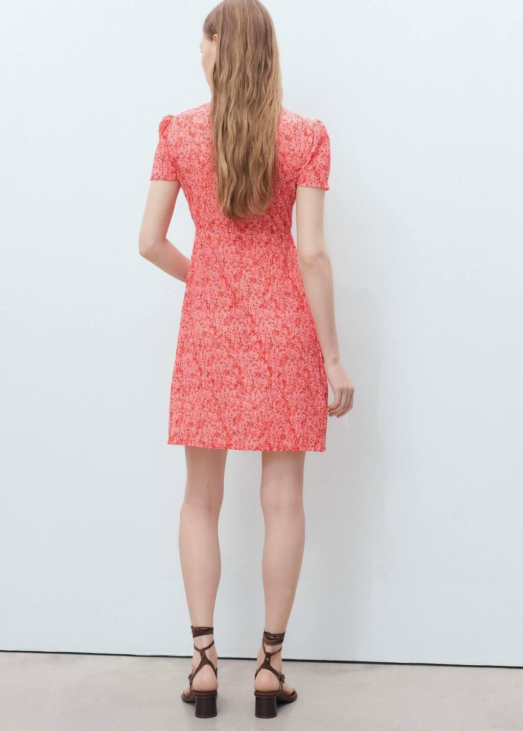 Red Printed Short Dress, , large image number 8